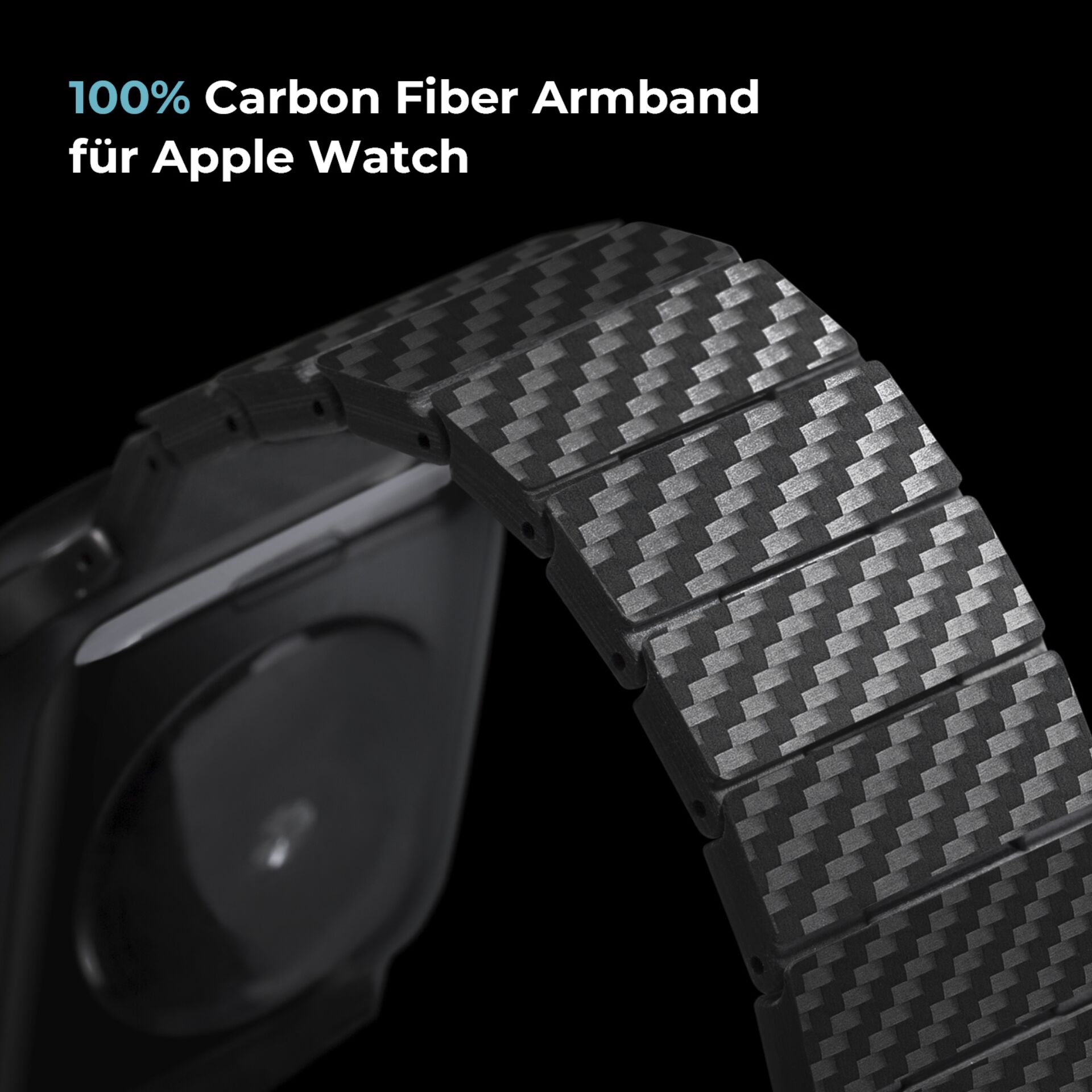 Pitaka Carbon Fiber Link Bracelet Modern Band 38-40mm