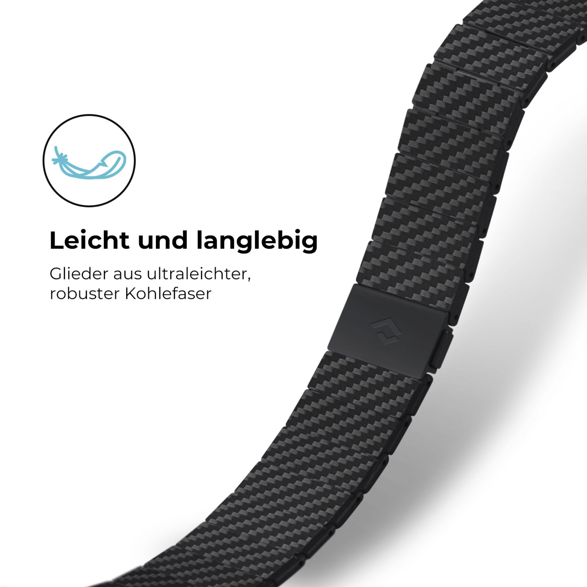 Pitaka Carbon Fiber Link Bracelet Modern Band 38-40mm