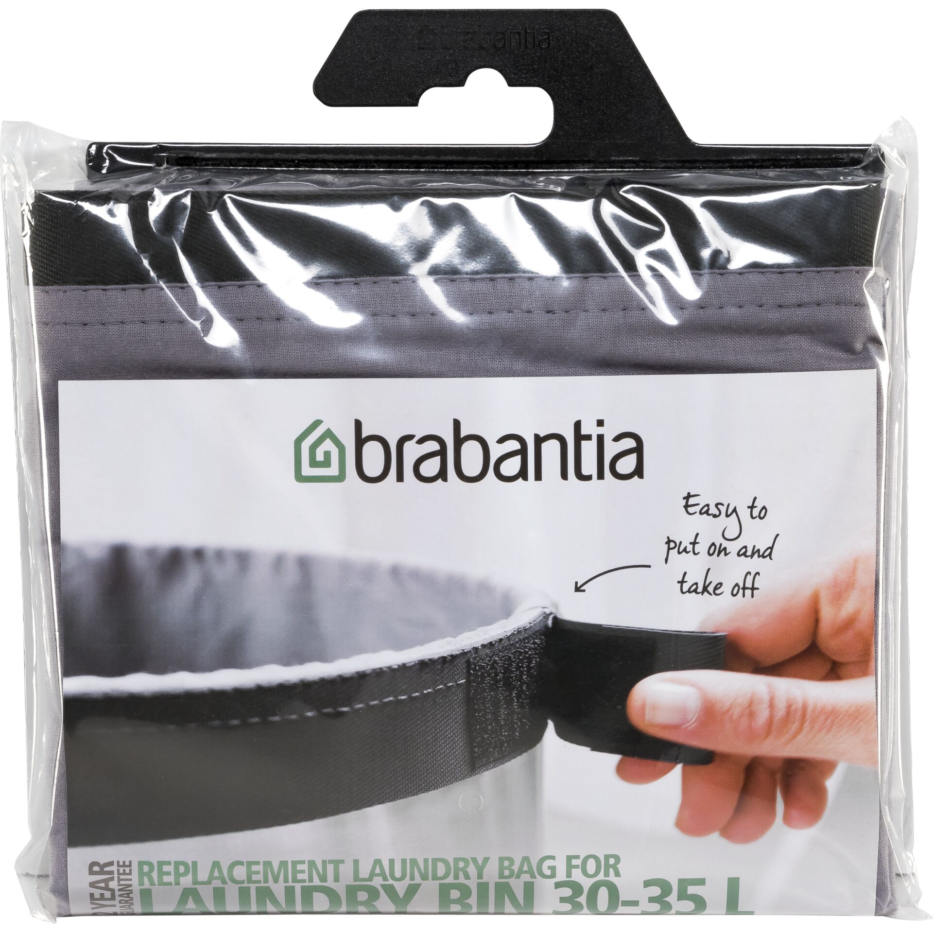 Brabantia sacco ricambio per cesto portab., 30-35 L grigio