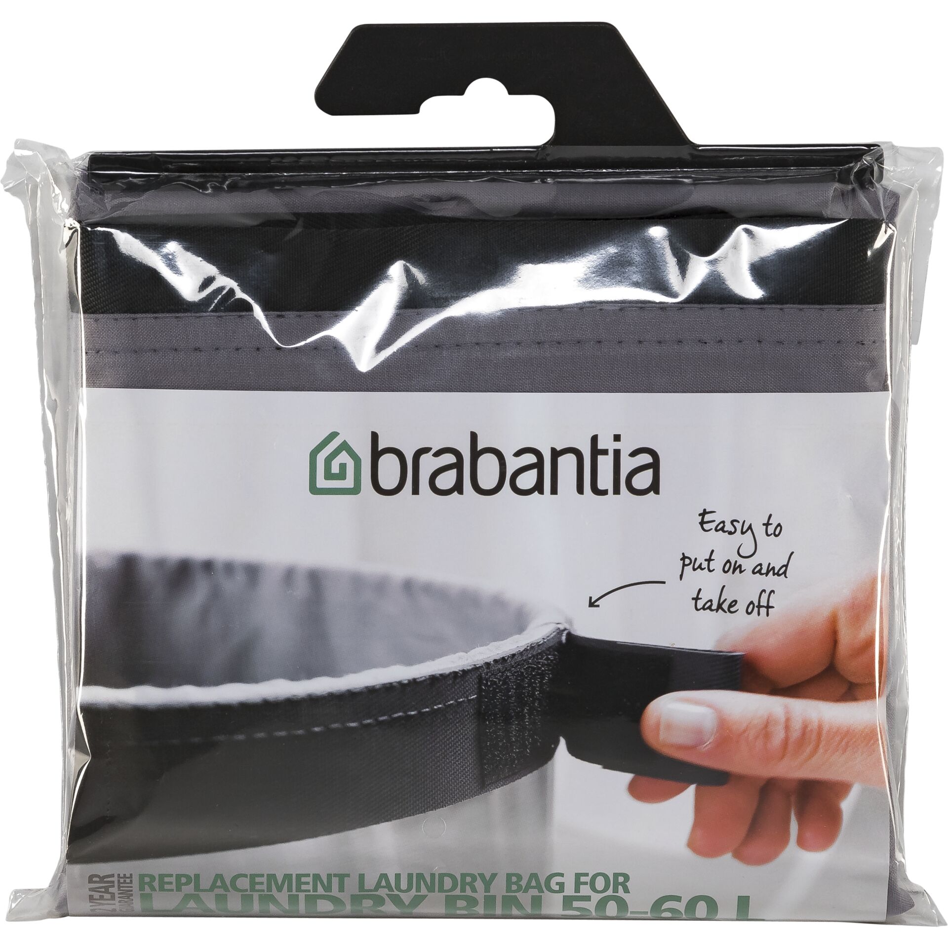 Brabantia sacchetto ricambio per cesto portab., 50-60 L grig