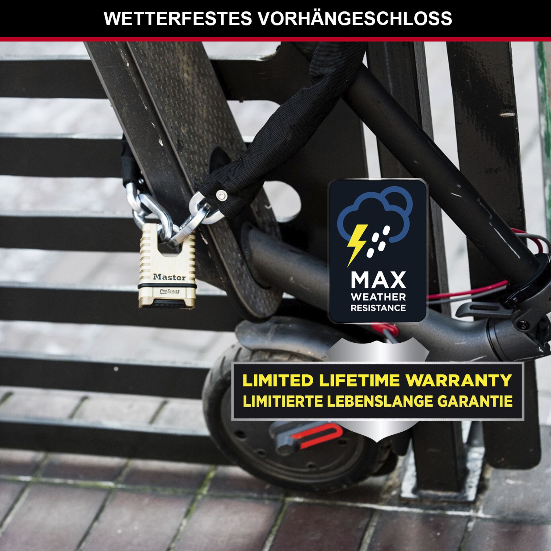 Master Lock Excell Padlock with bordered Shackle     M1177EU