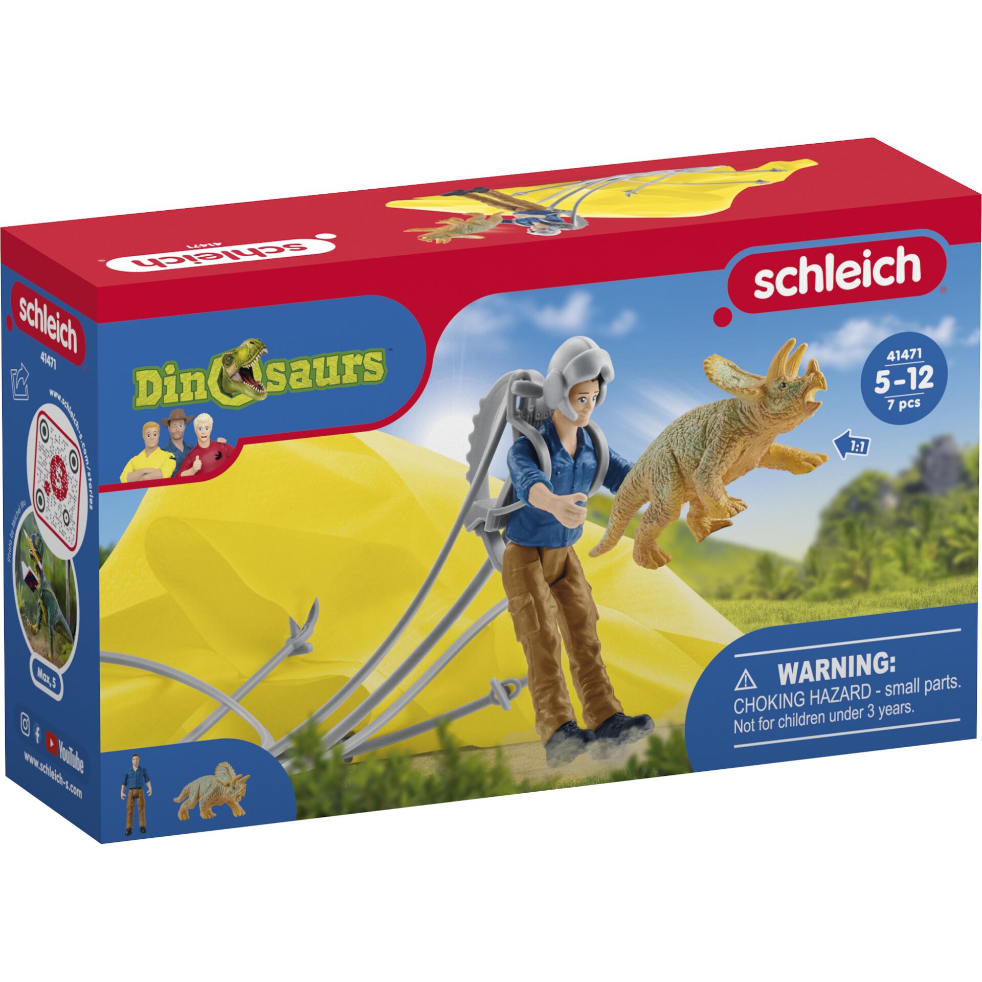 Schleich Dinosaurs      41471 Dinosaurs Parachute Rescue