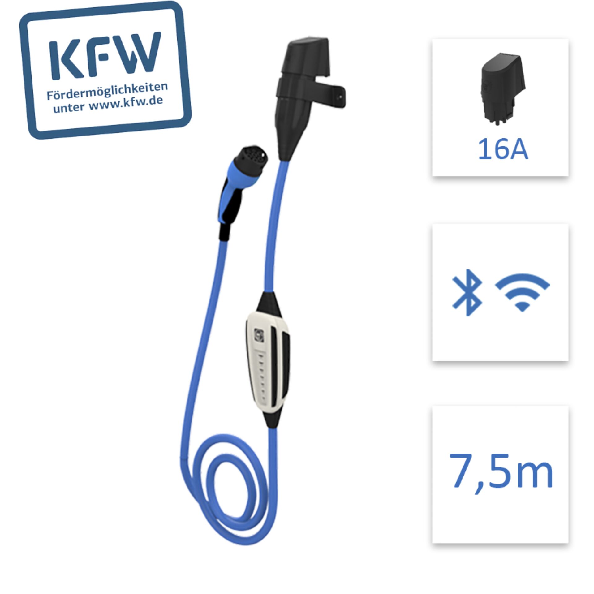NRGkick KfW Select 7.5m prot. cover, Wall Socket 16A