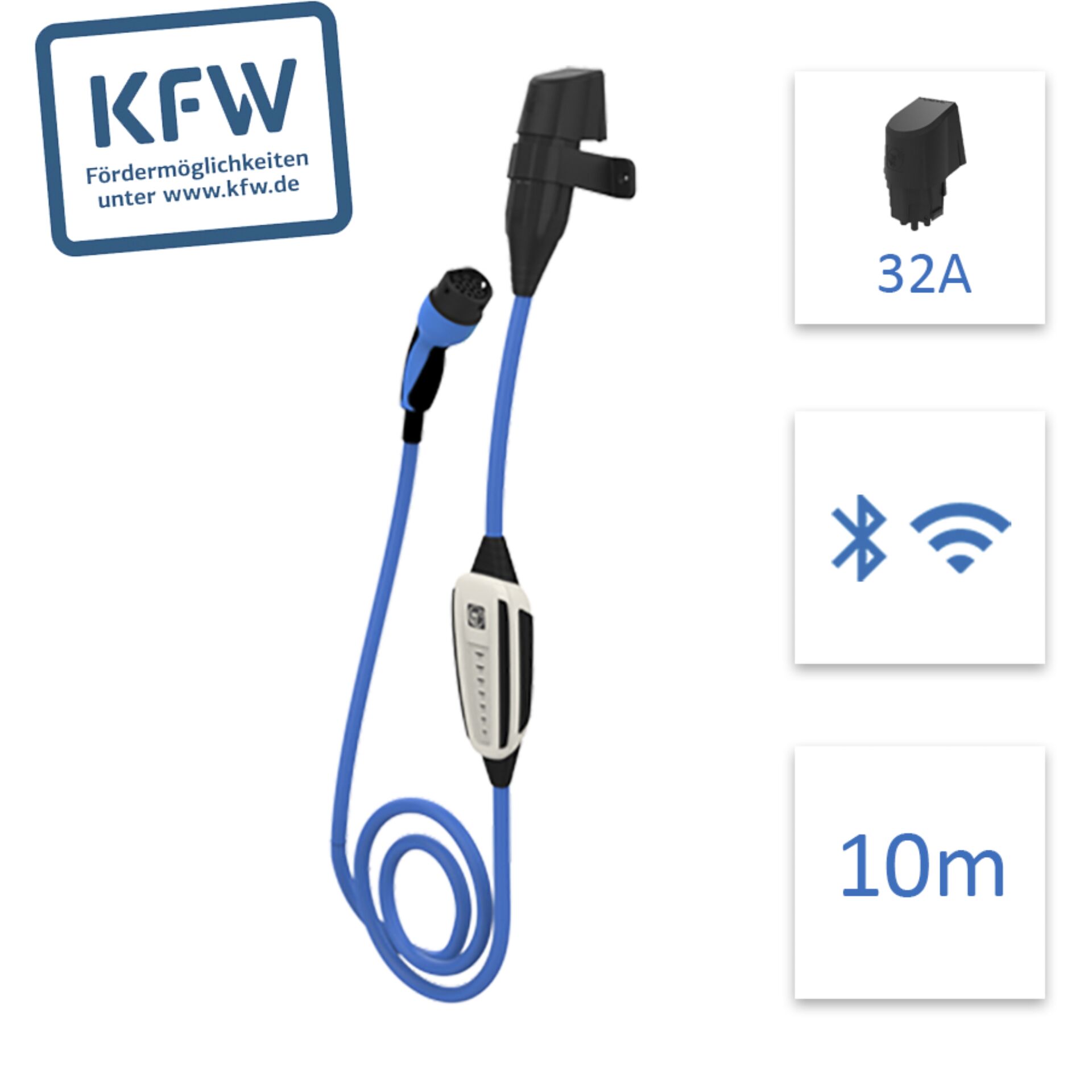 NRGkick KfW Max 10m prot. cover, Wall Socket 16A