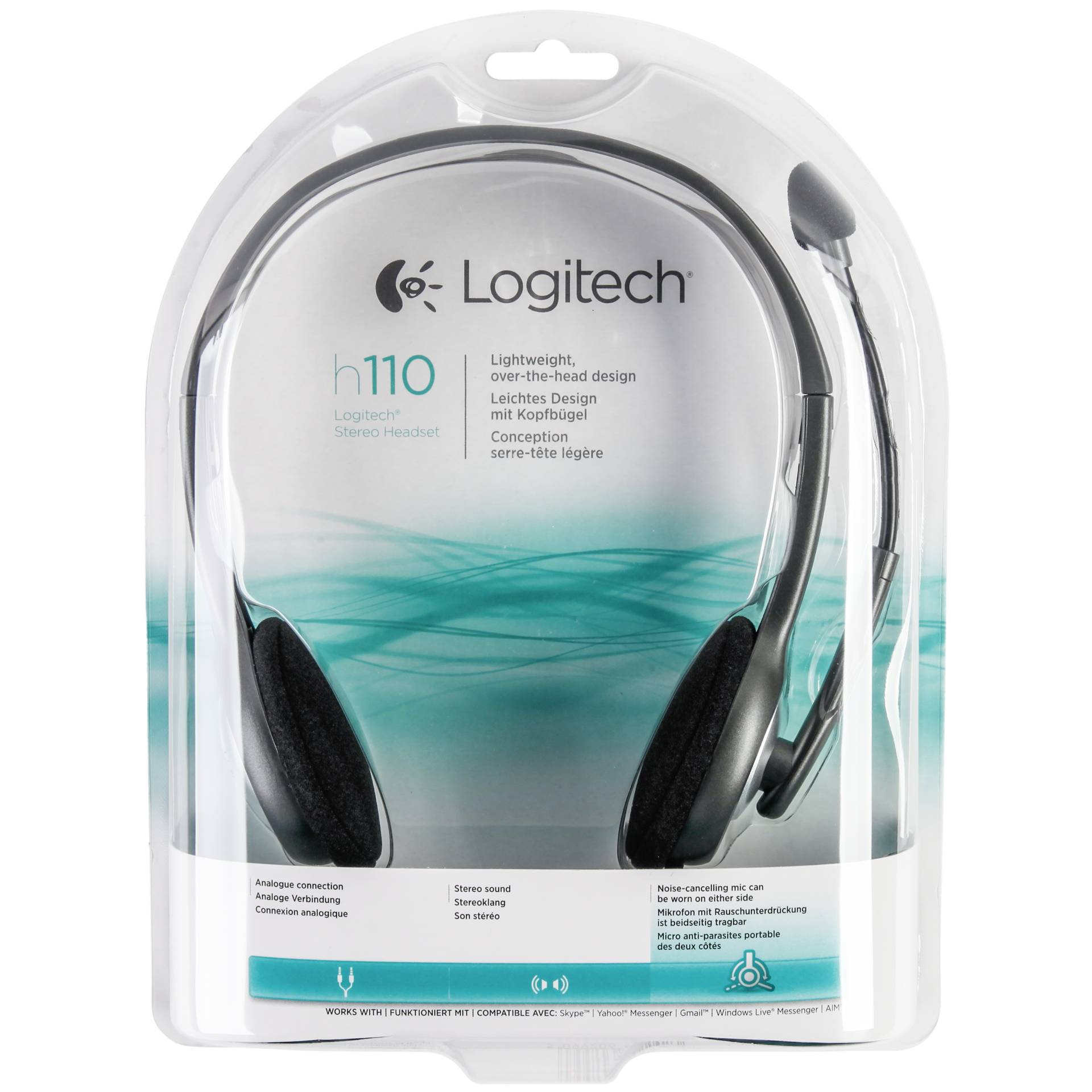 Logitech H 110 Stereo Headset argento retail