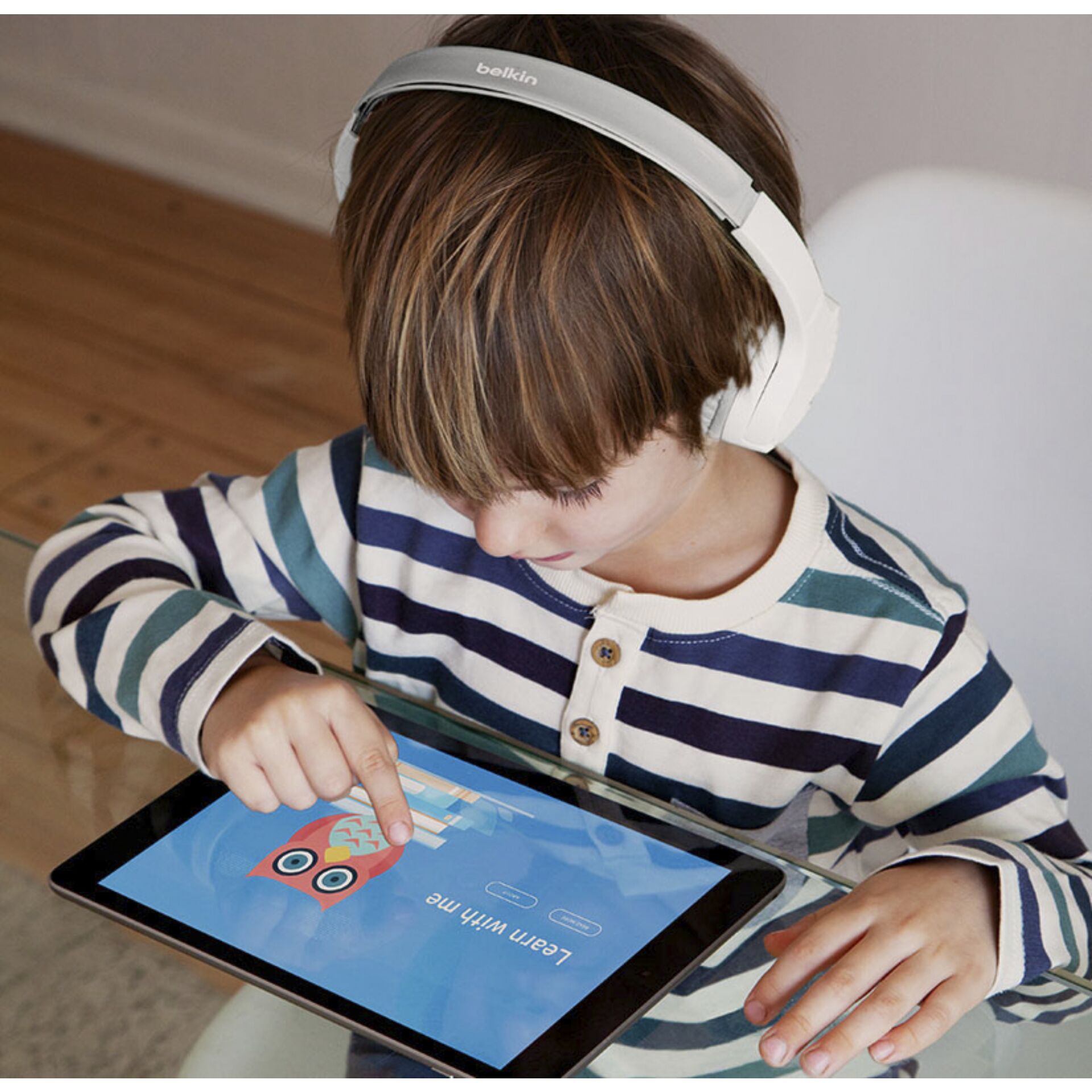 Belkin Soundform Mini-On-Ear Kinder Kopfhörer weiß AUD002btW