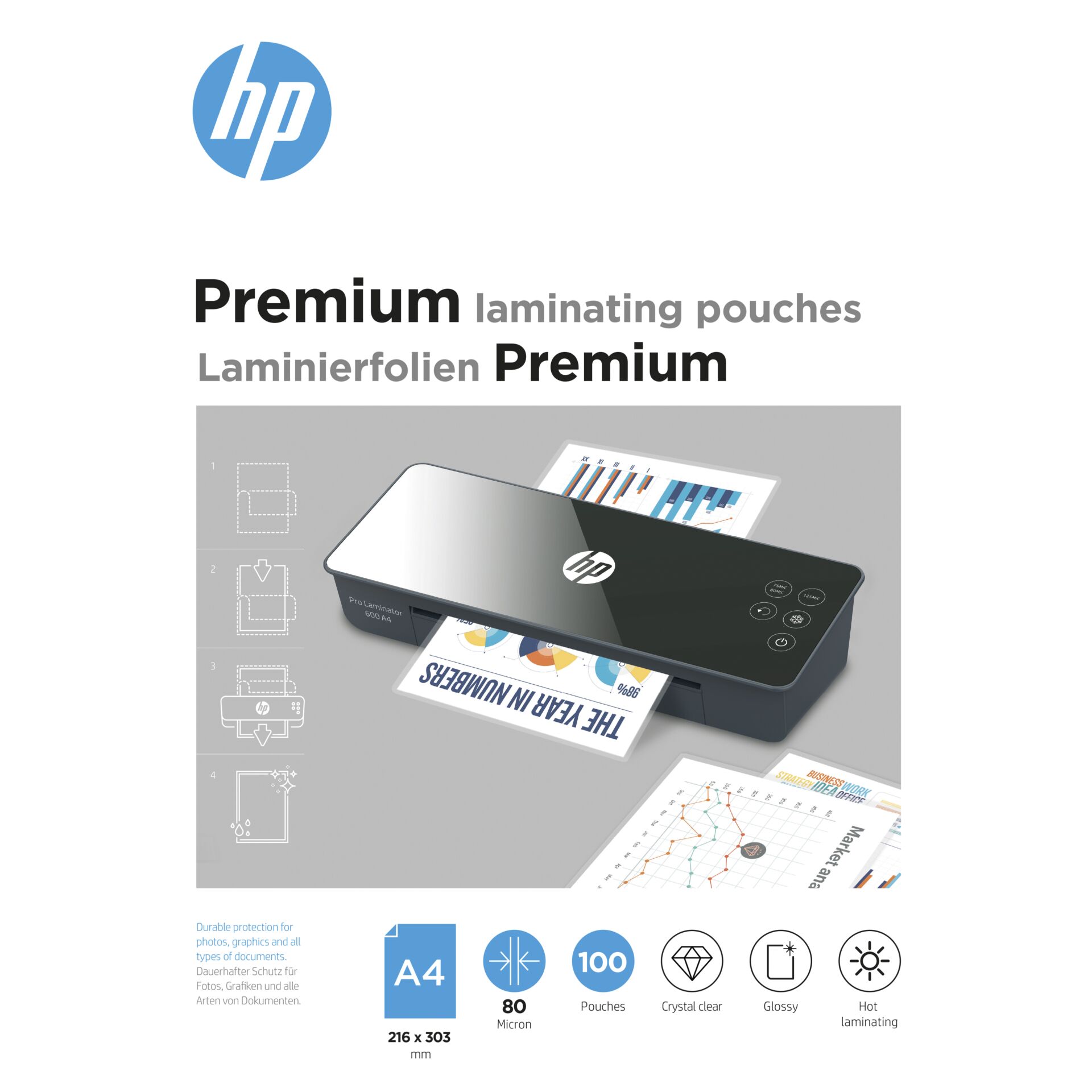 HP Pro Laminierfolien A4 80 Micron