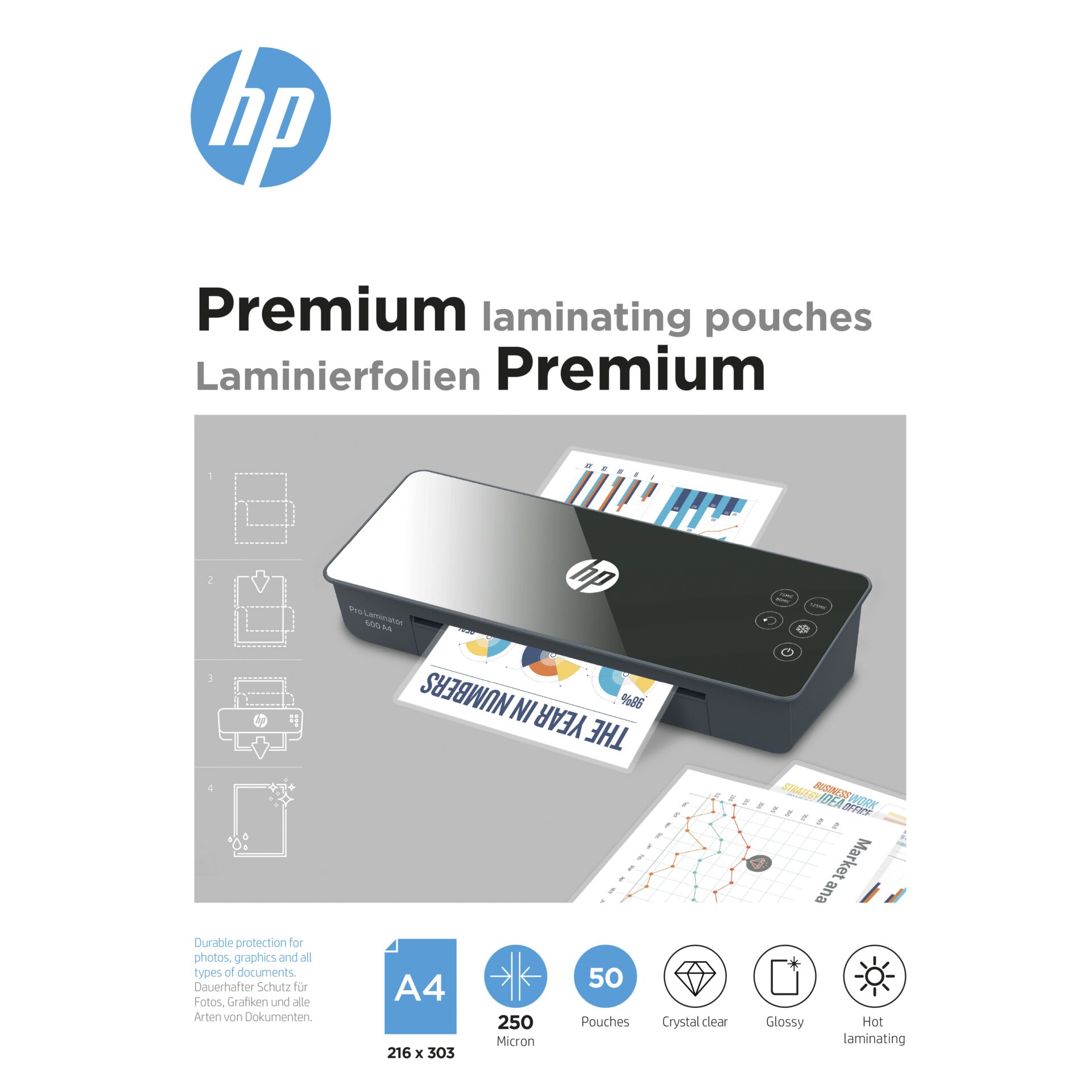 HP Pro Laminierfolien A4 250 Micron