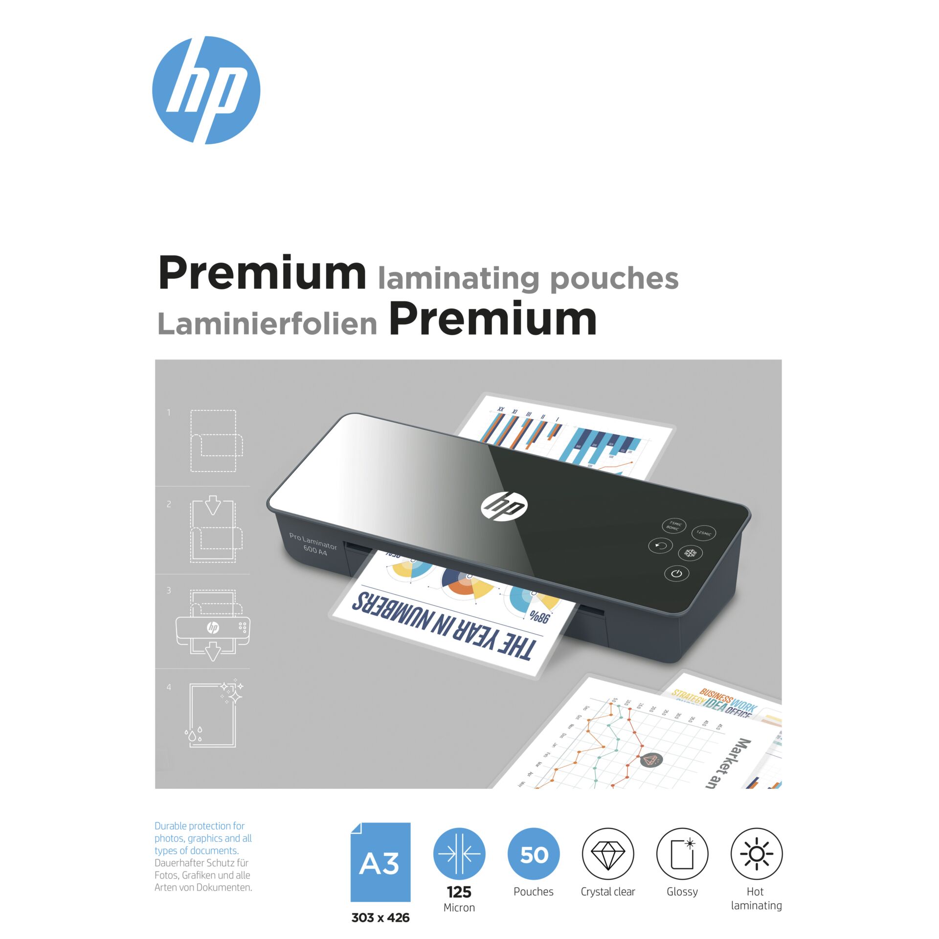 HP Pro Laminierfolien A3 125 Micron