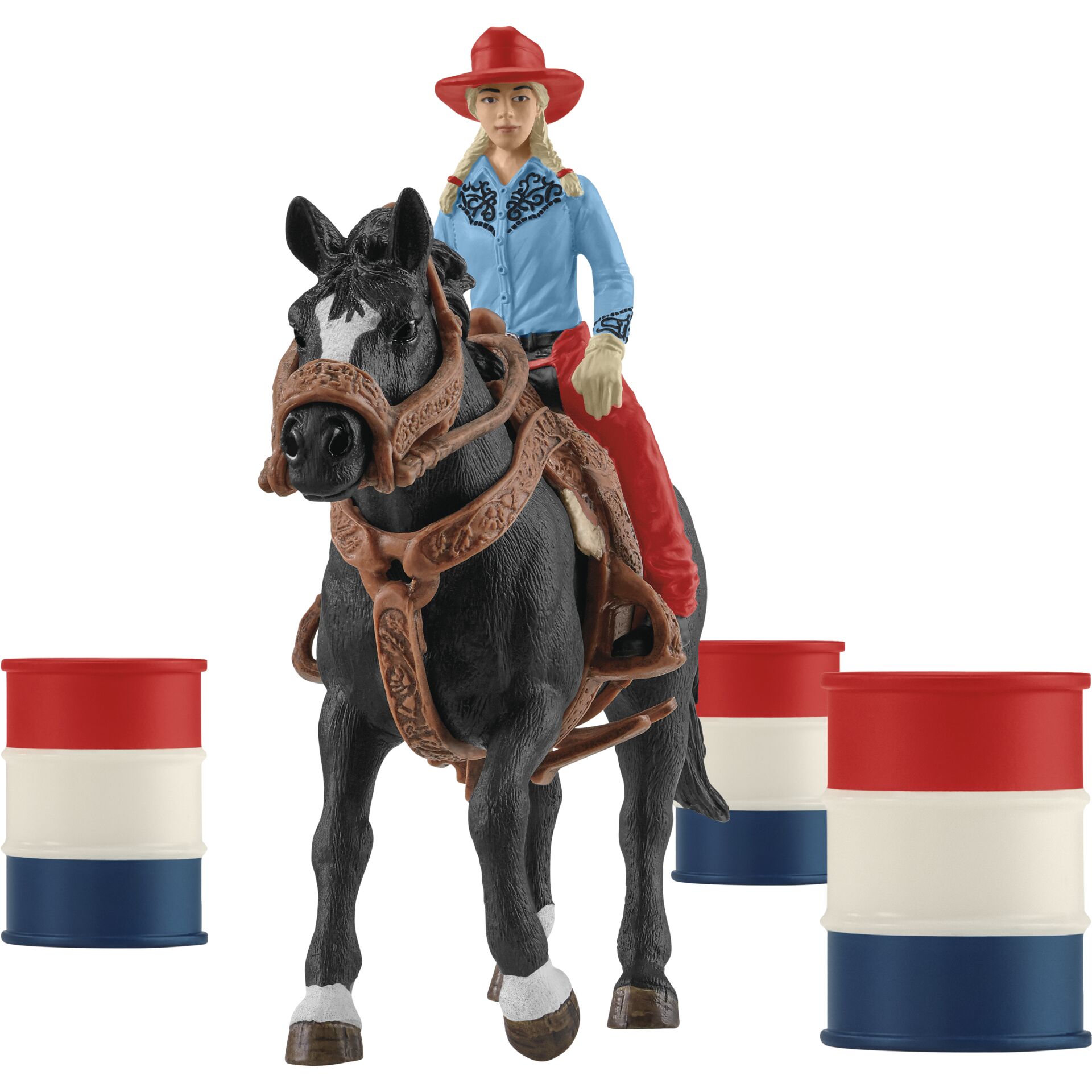 Schleich Farm World     42576 Barrel Racing mit Cowgirl