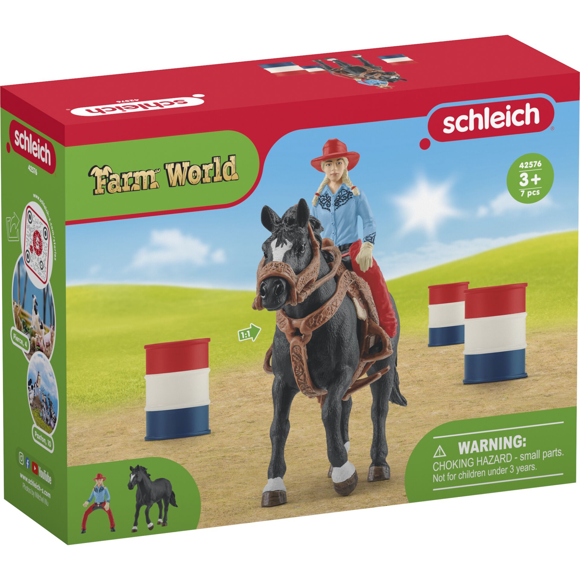 Schleich Farm World     42576 Barrel Racing mit Cowgirl