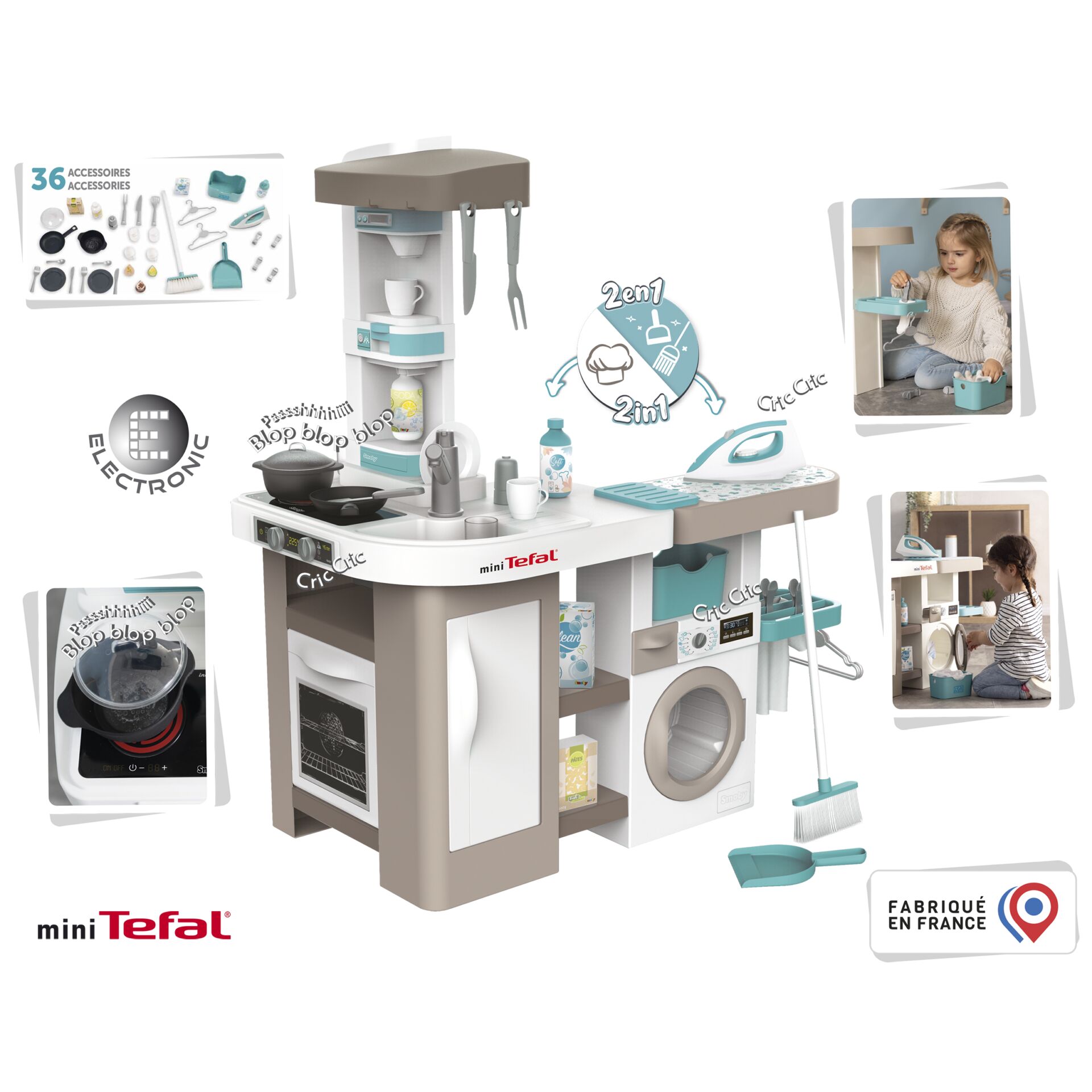 Smoby Tefal Studio Küche mit Waschsalon