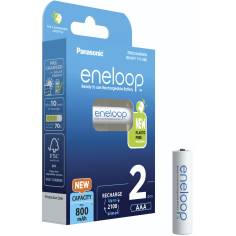 1x2 Panasonic Eneloop Micro AAA 800mAh Ni-MH        BK-4MCDE 2