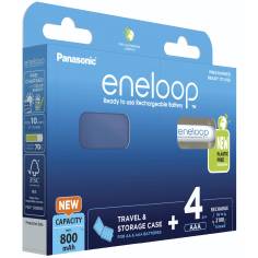 1x4 Panasonic Eneloop Micro AAA 800mAh + Akkubox    BK-4MCDE 2