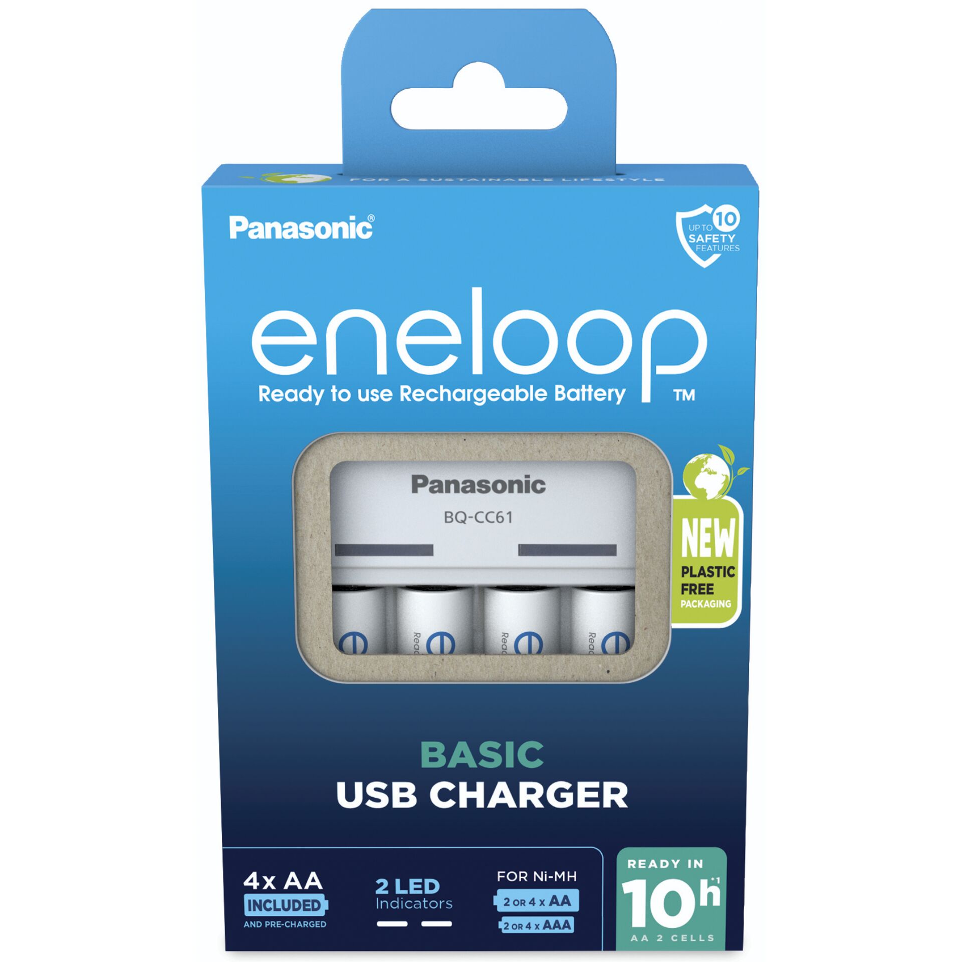 Panasonic Eneloop Basic Charger USB BQ-CC61 inkl. 4xAA 2200m