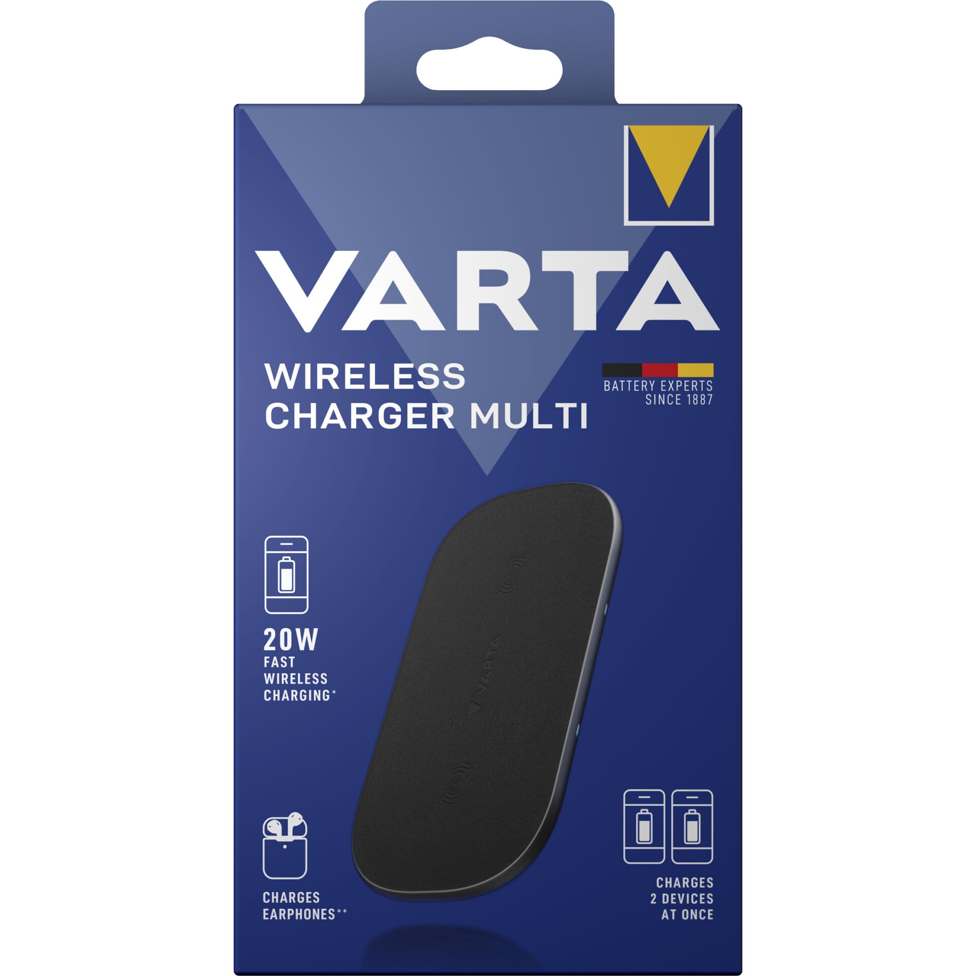 Varta Wireless Charger Multi 20W max.(10W+10W) USB-C K. Typ