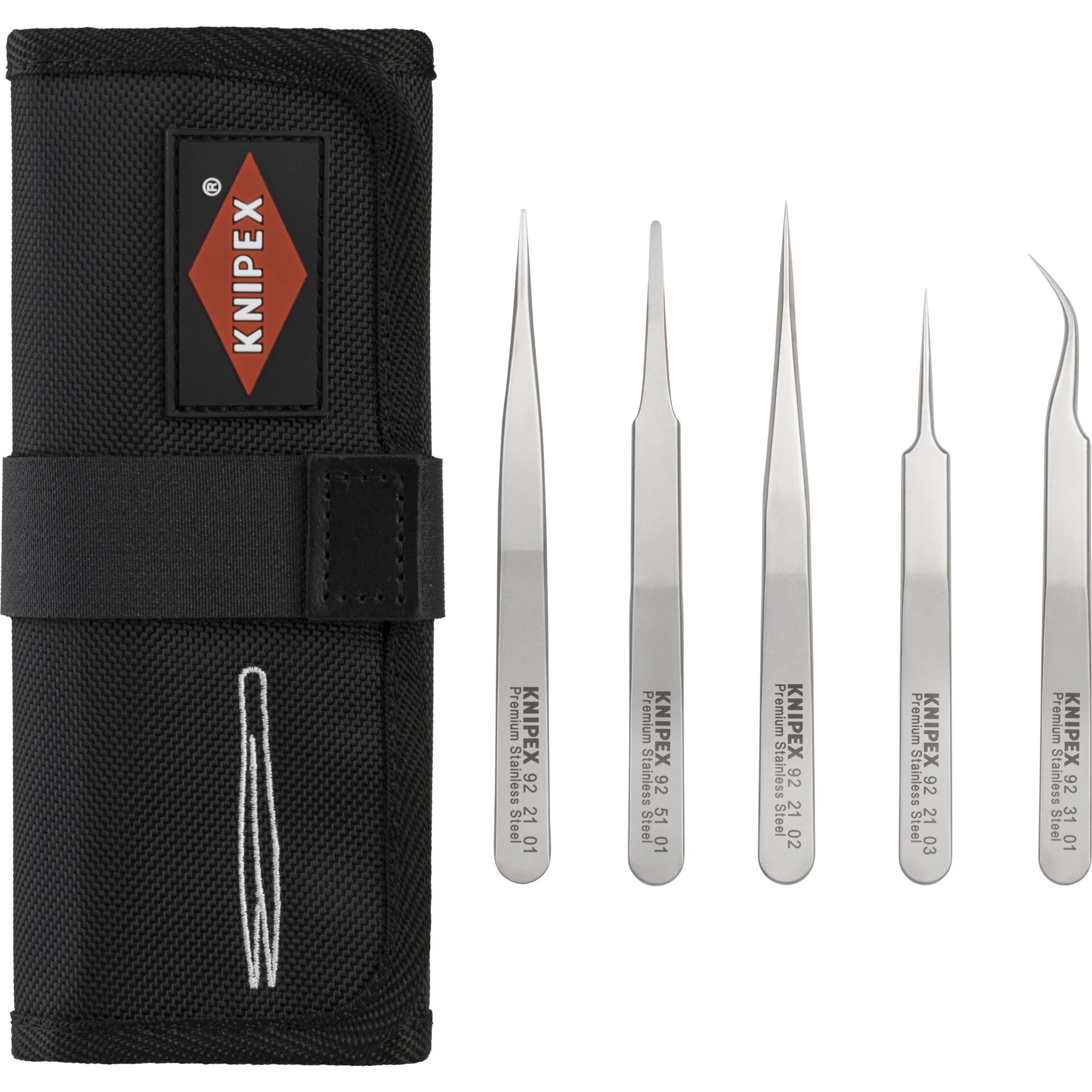 KNIPEX pinzette di precisione set 5 pz.