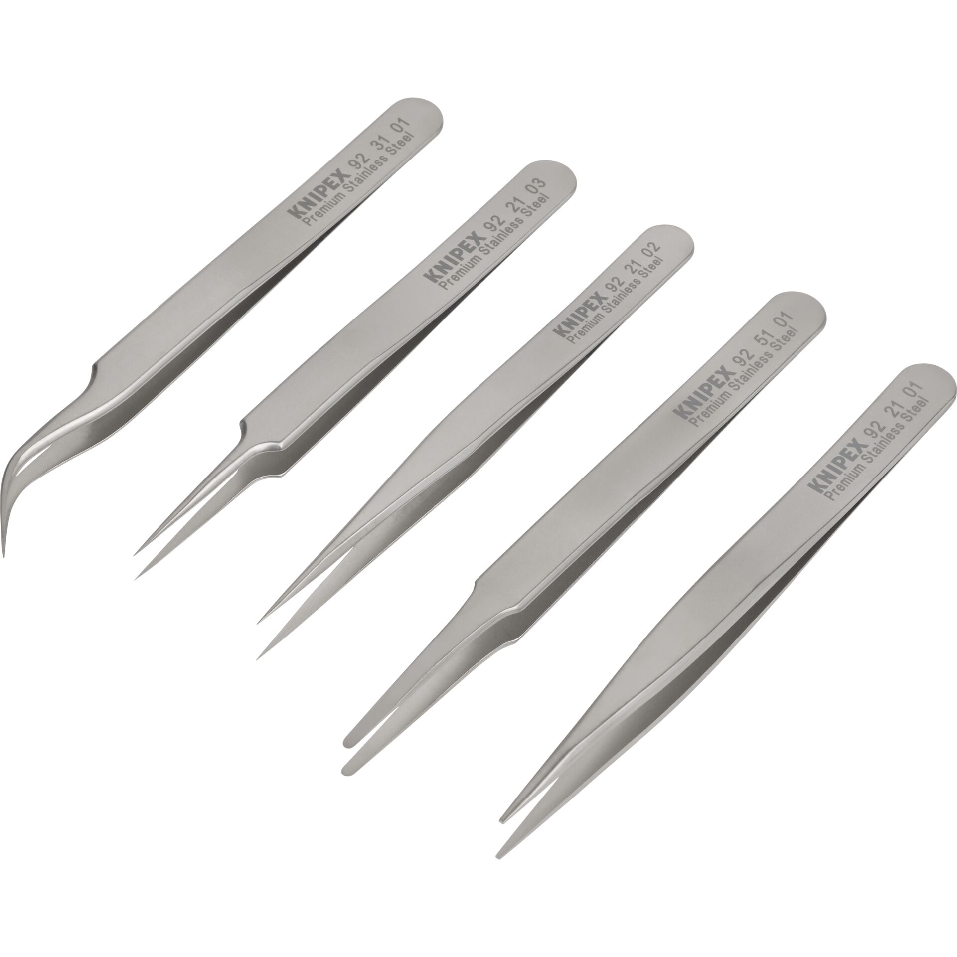 KNIPEX pinzette di precisione set 5 pz.