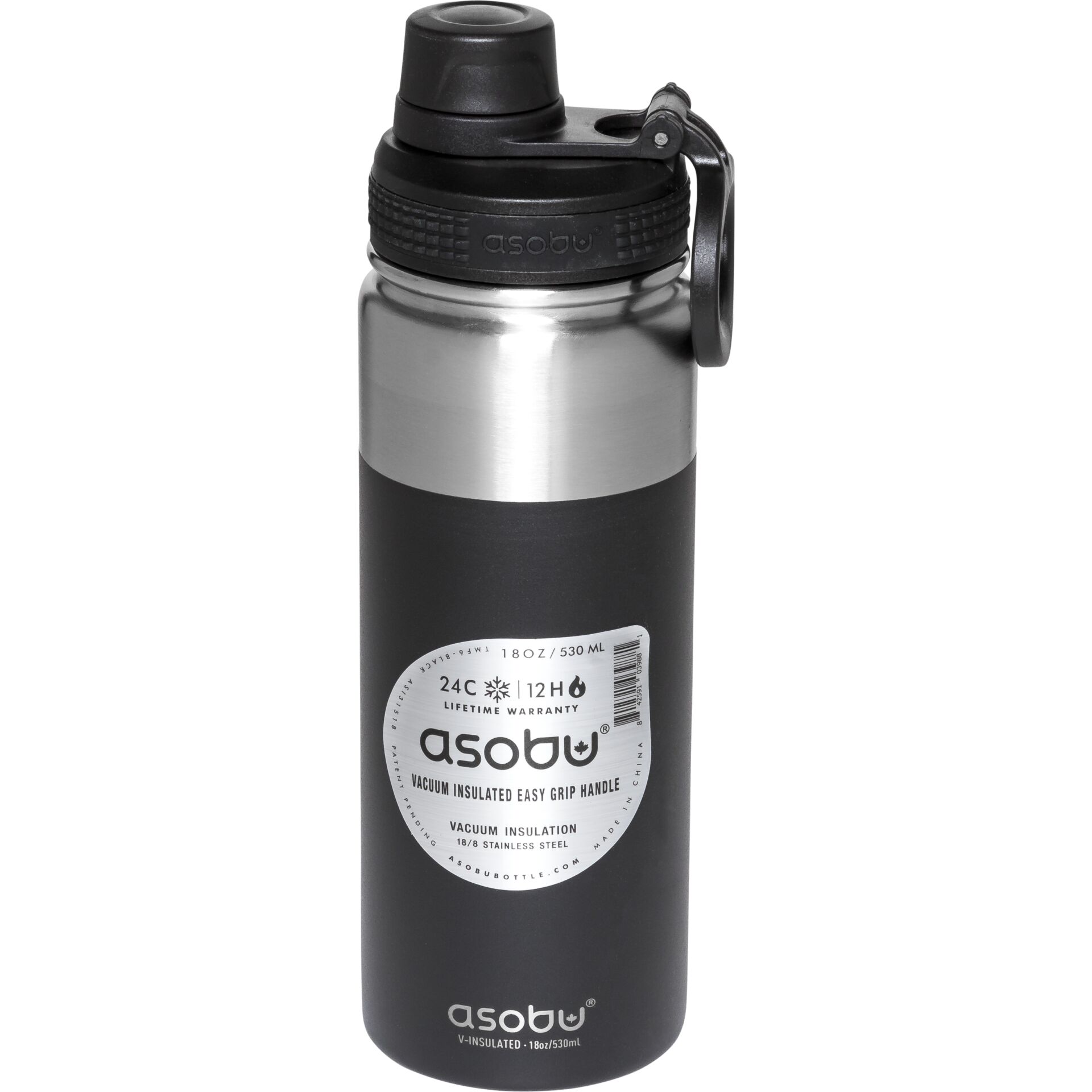 Asobu Alpine Flask bottiglia nero, 0.53 L