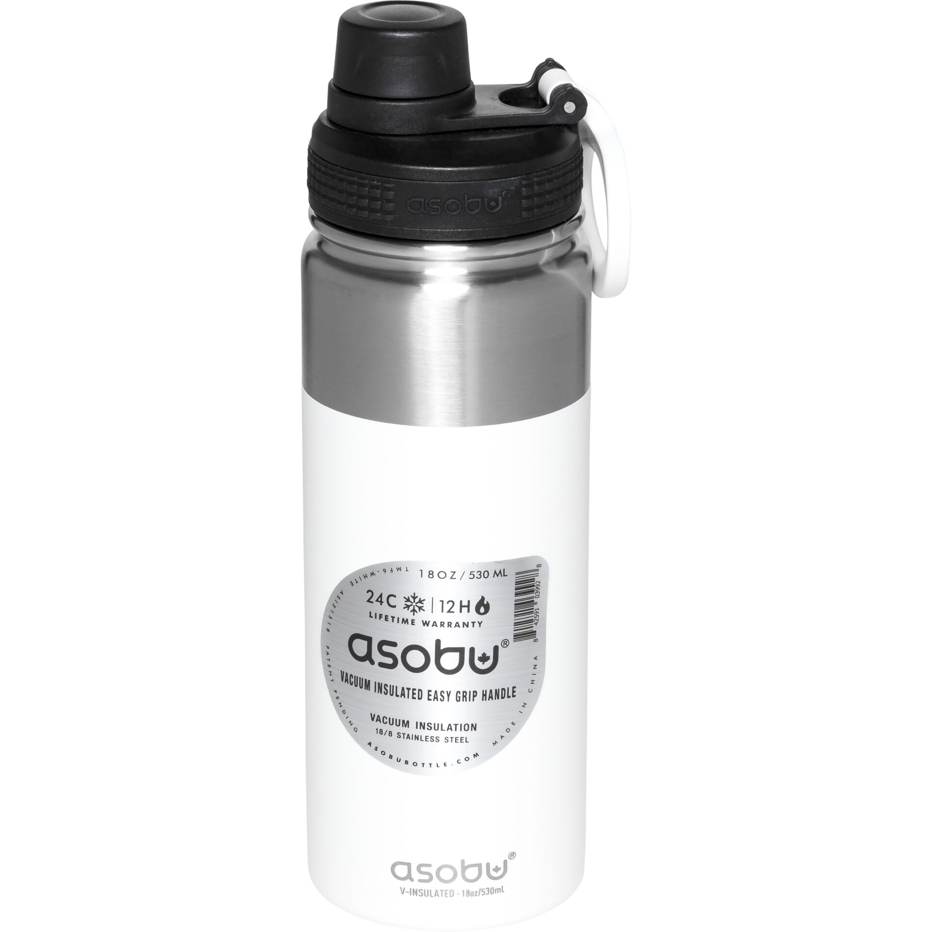 Asobu Alpine Flask bottiglia bianco, 0.53 L