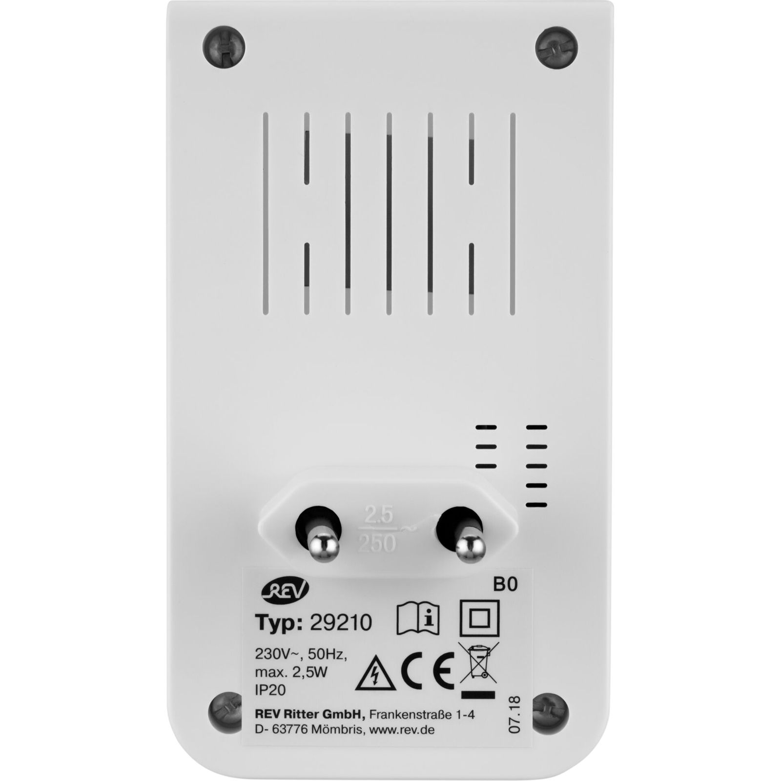 REV LED Steckleuchte mit Bewegungsmelder 2,5W weiss