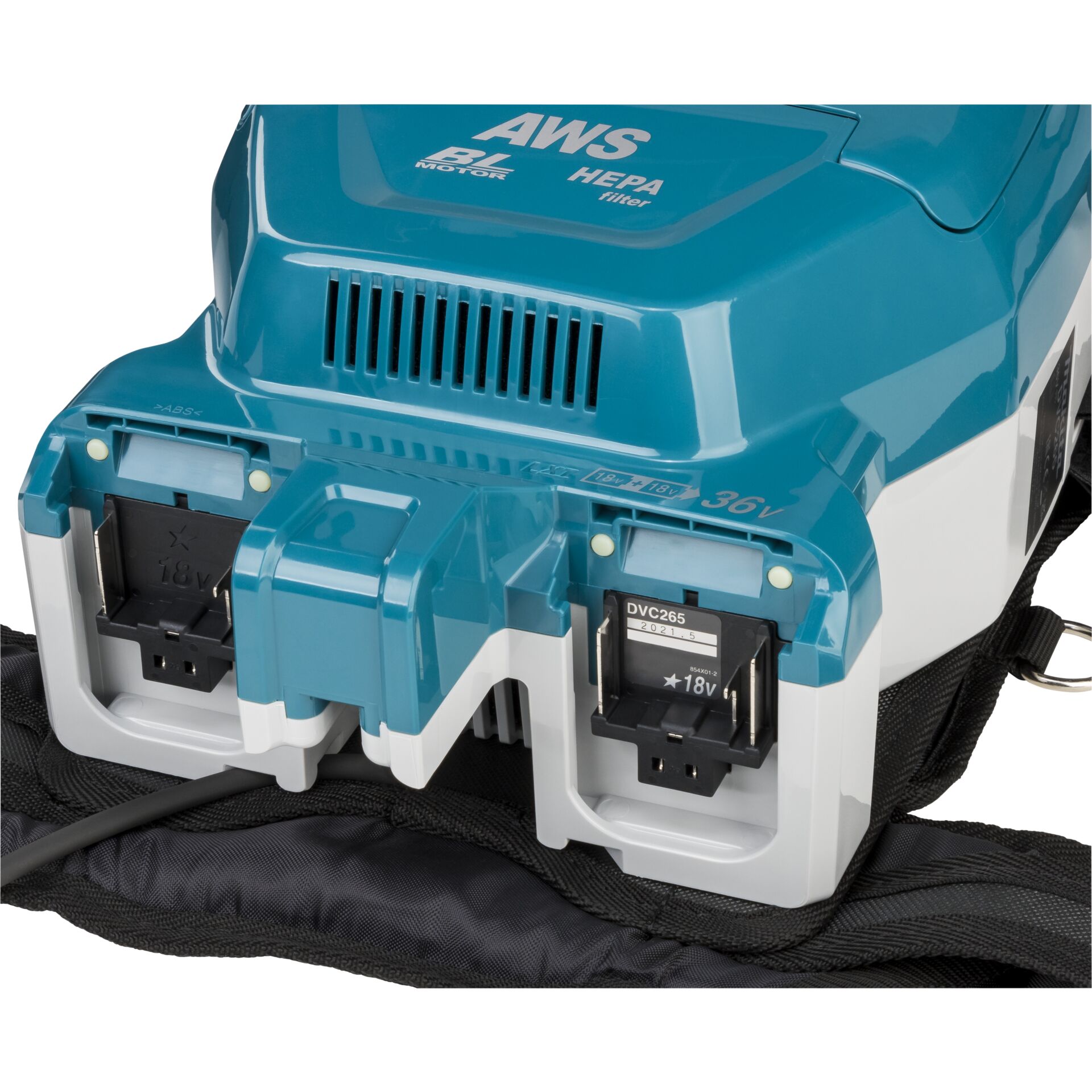 Makita DVC265ZXU aspirap. a zaino a batt.