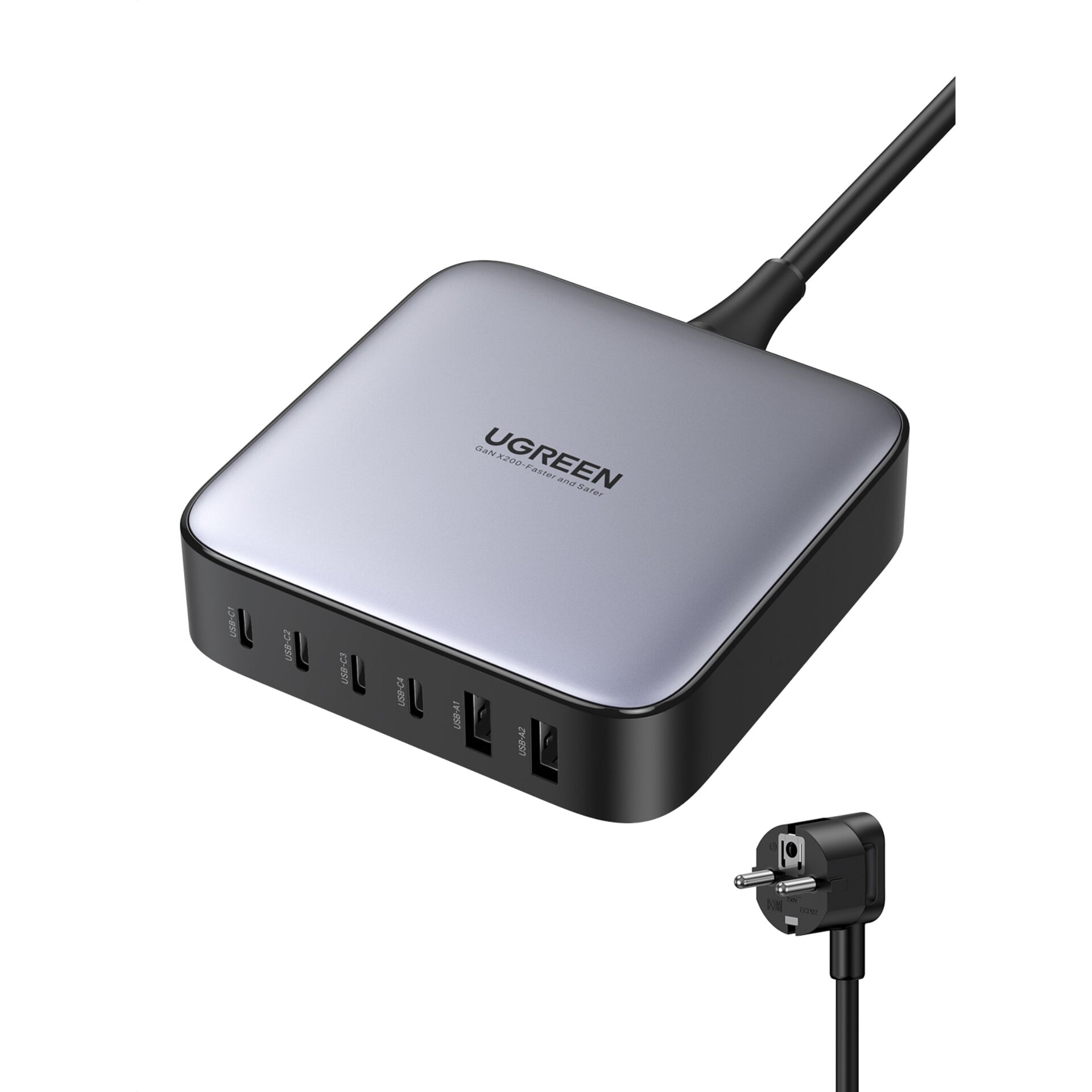 UGREEN 2USB-A+4USB-C 200W Desktop Fast caricabatt.