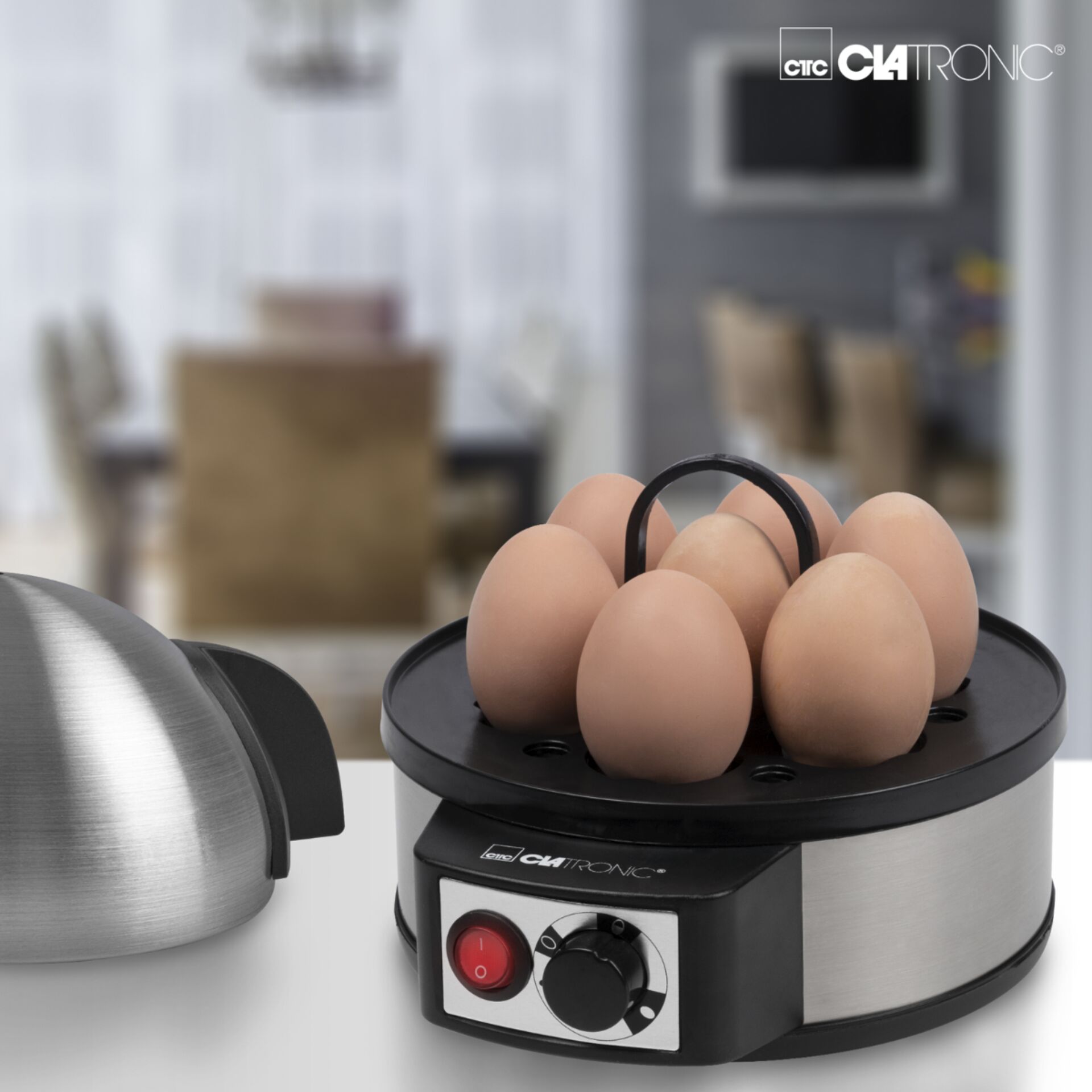 Clatronic EK 3321 inox Eierkocher für 7 Eier