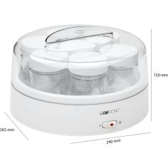 Clatronic JM 3344 weiß Joghurtmaker mit 7 Gläsern 2