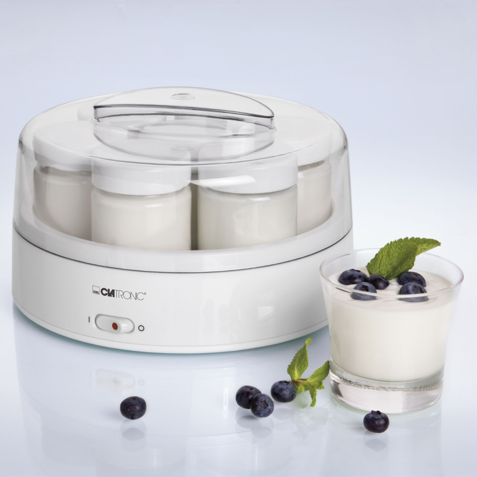 Clatronic JM 3344 weiß Joghurtmaker mit 7 Gläsern
