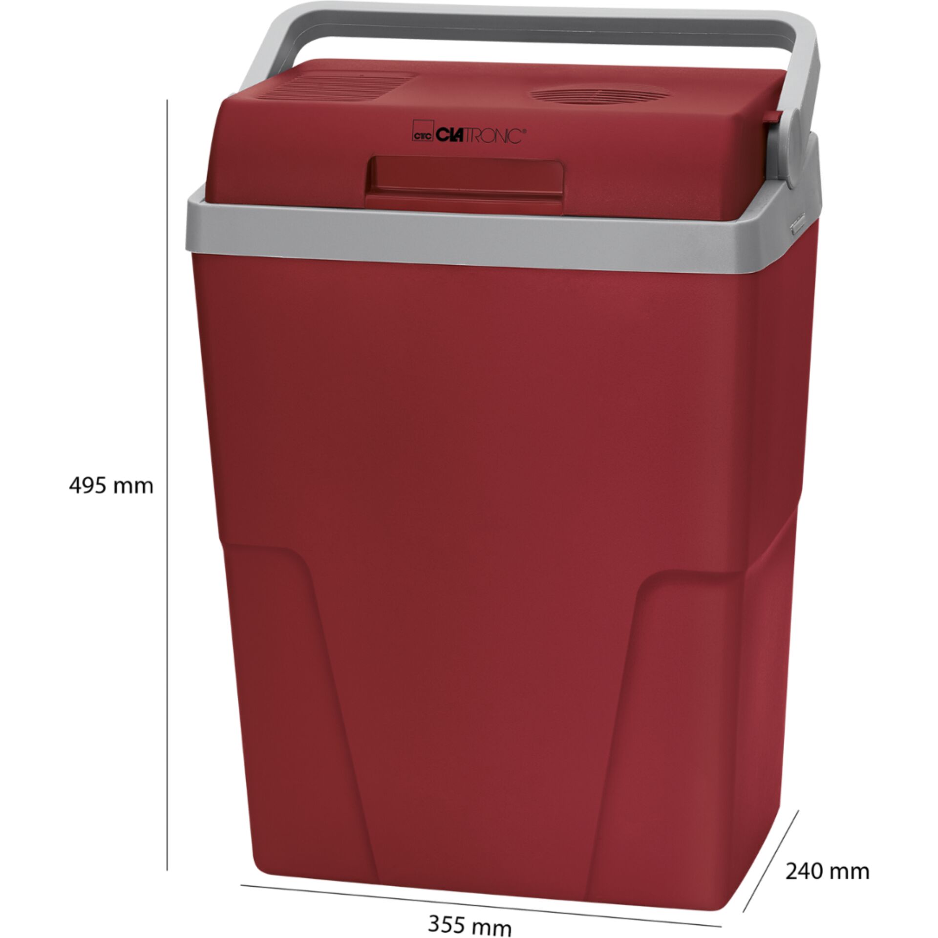 Clatronic KB 3713 N rot-grau Kühlbox 12 & 230 Volt