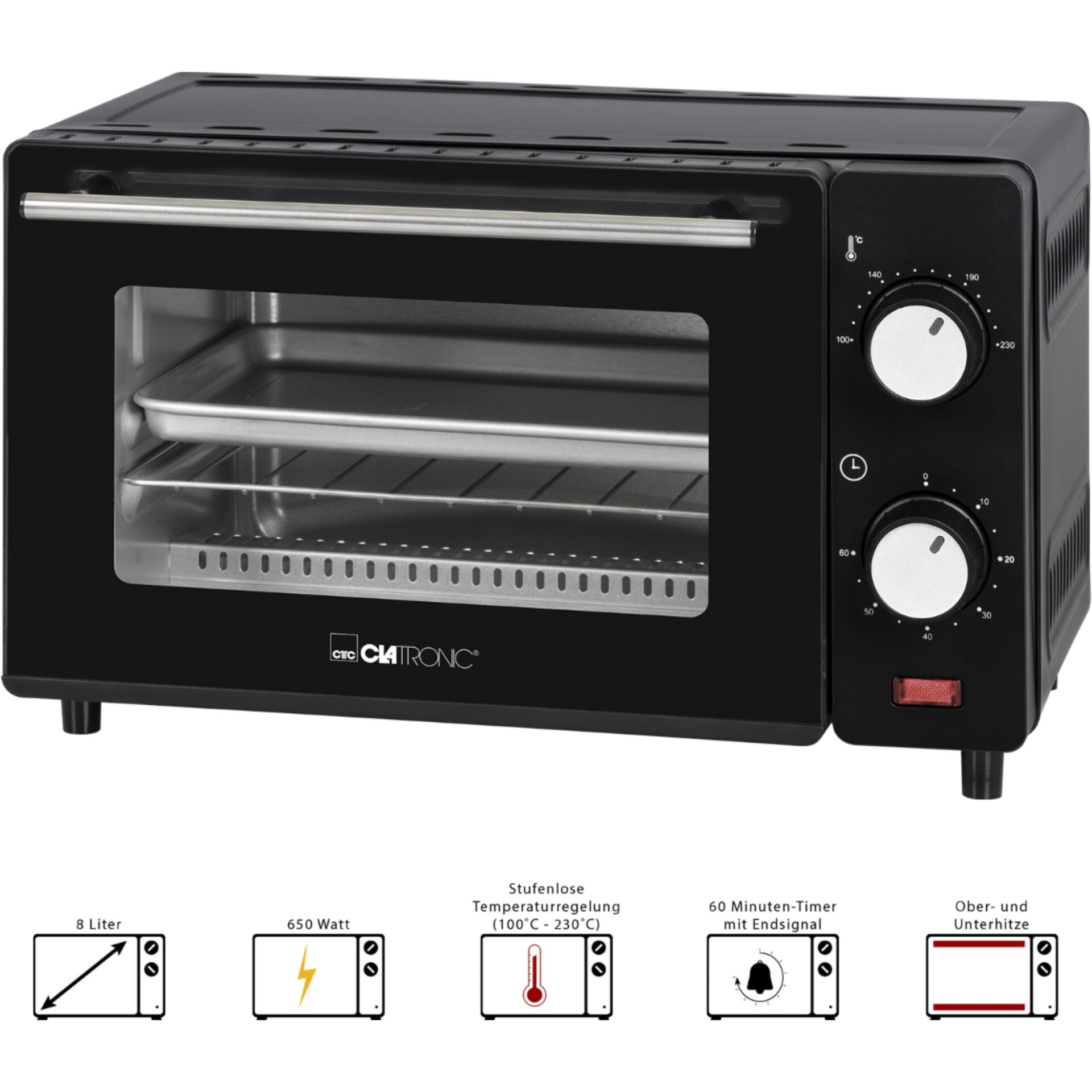 Clatronic MB 3746 nero fornetto
