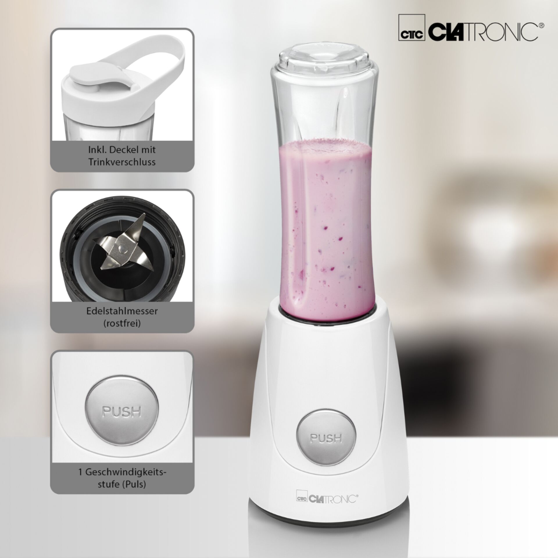 Clatronic SM 3593 weiß Smoothie Maker 600ml