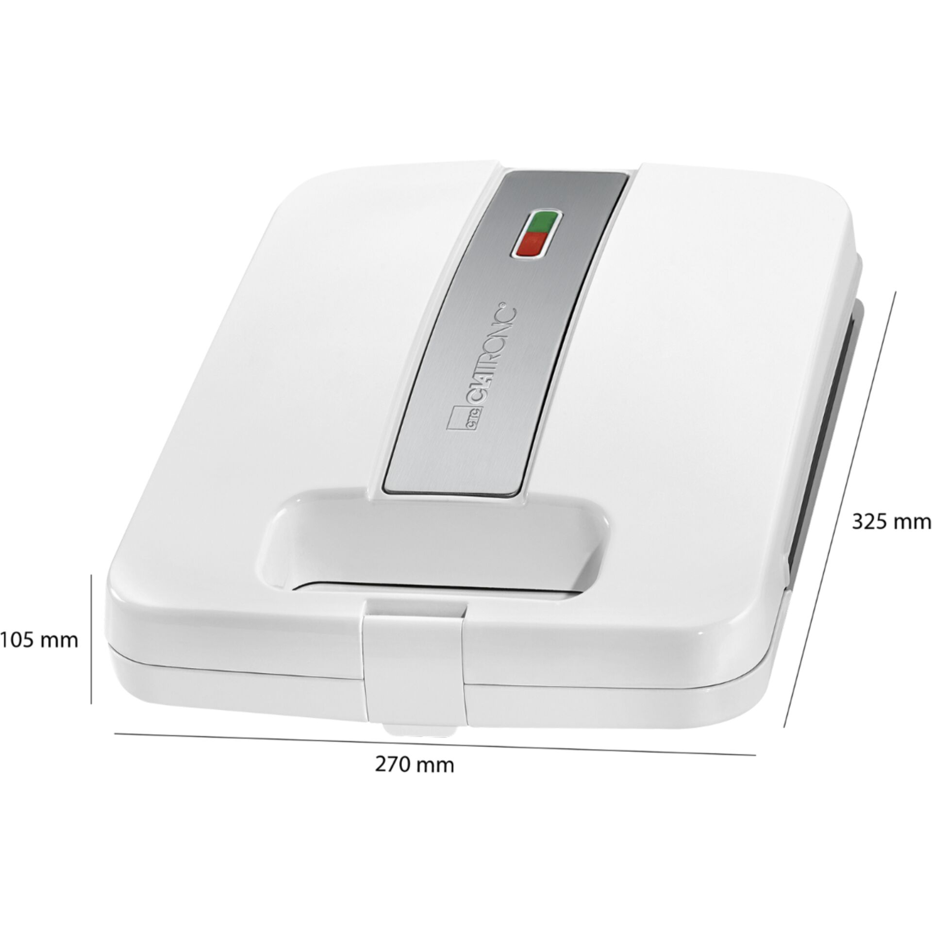 Clatronic ST 3629 bianco piastra da sandwich per 4 sandw.