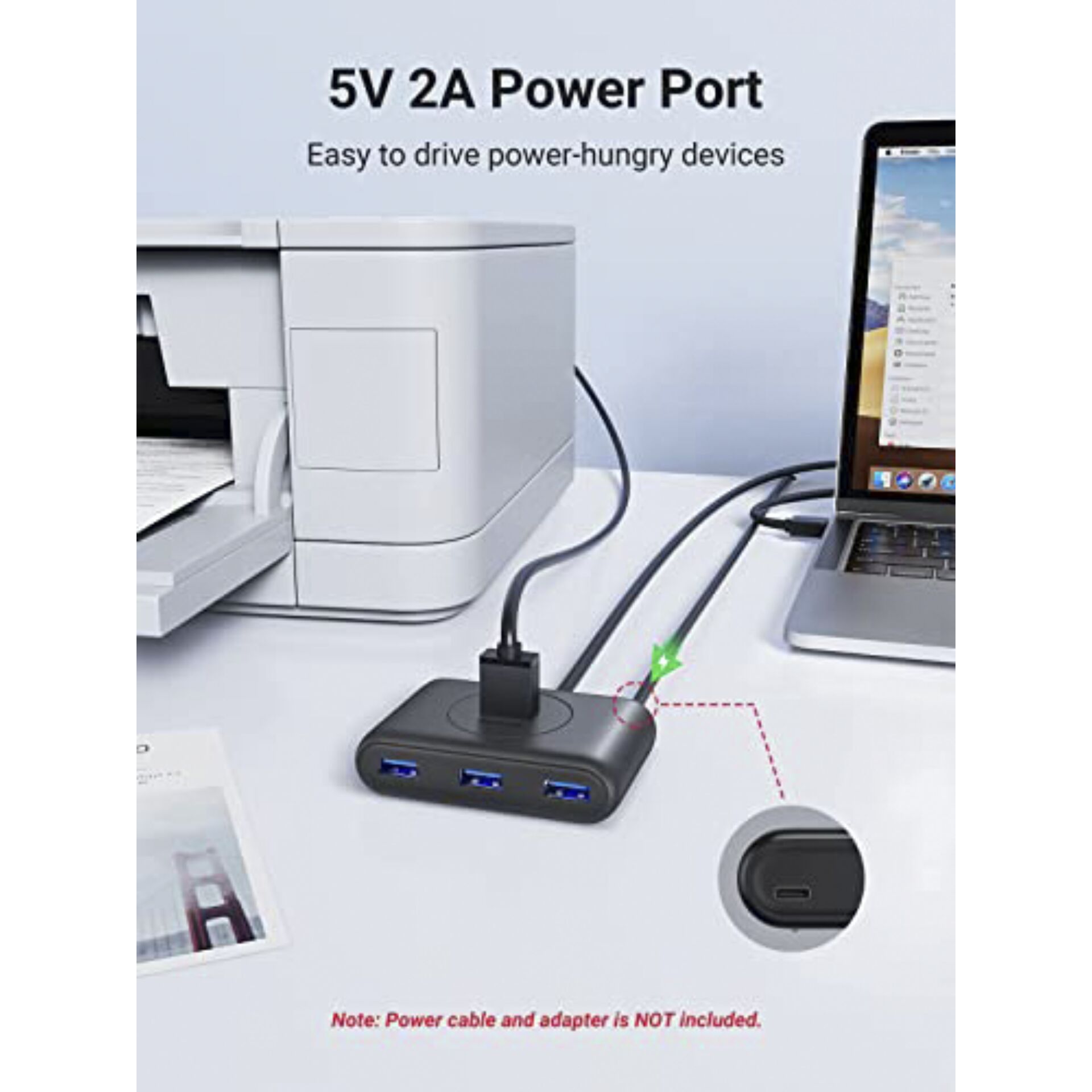 UGREEN USB 3.0 A 4 Ports HUB-Black 1M