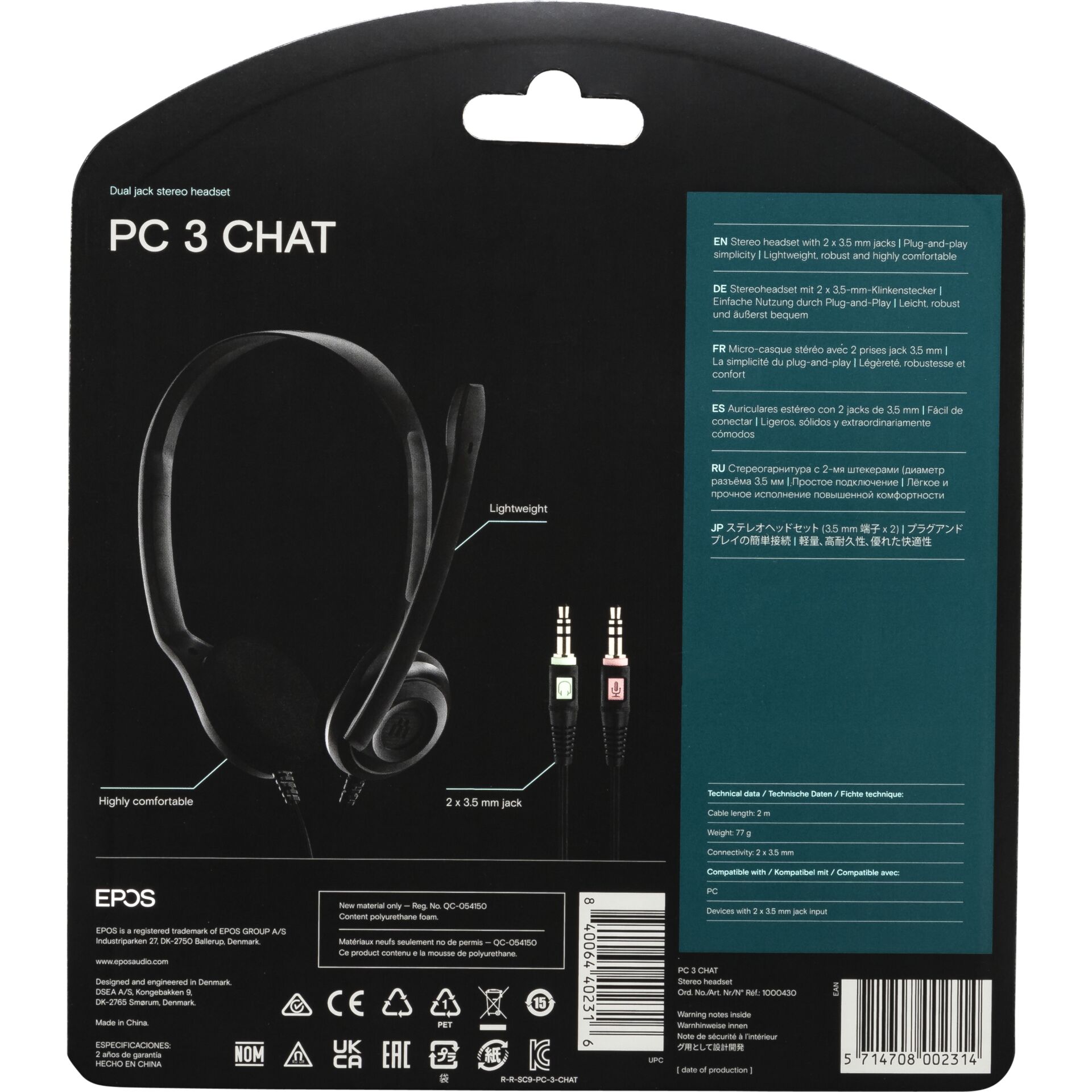 Sennheiser EPOS PC3 Chat