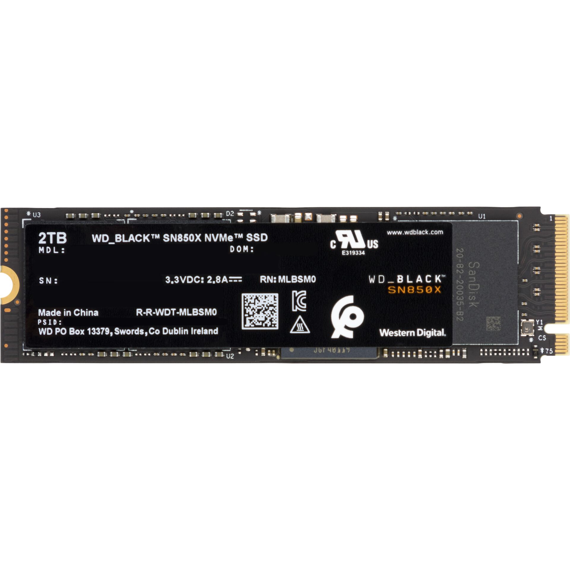 Western Digital nero SSD 2TB SN850 NVMe           WDS200T2X0