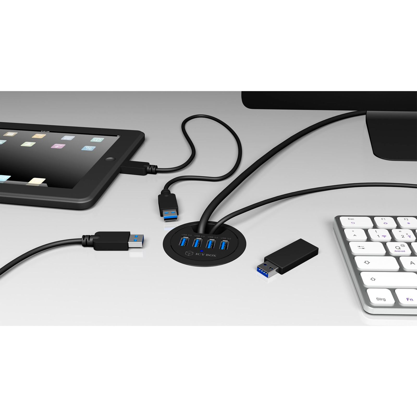 RaidSonic ICY BOX IB-HUB1403 Tisch-Hub 4x USB 3.0 Type-A