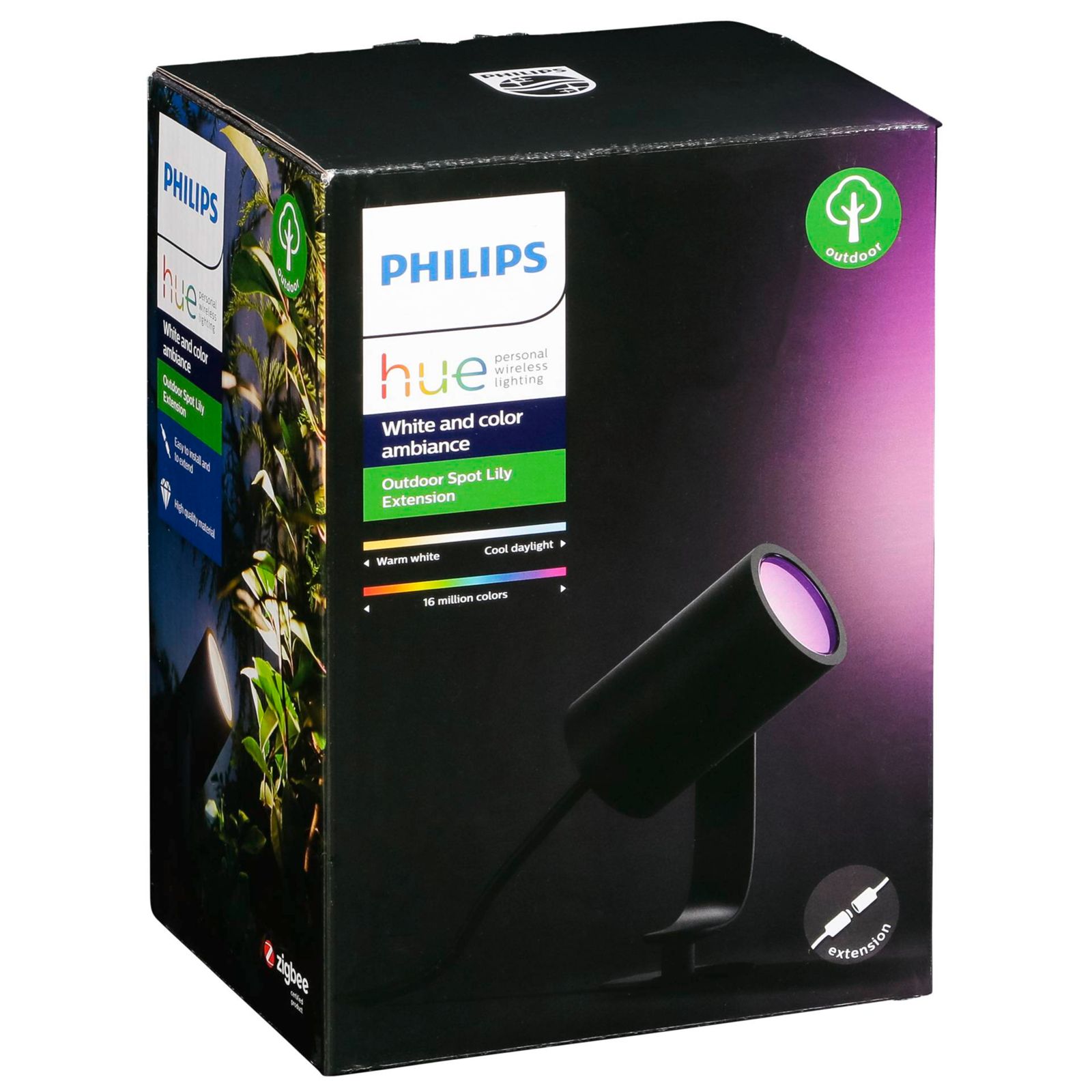 Philips Hue Lily LED 1fiam.Spot estensione nero