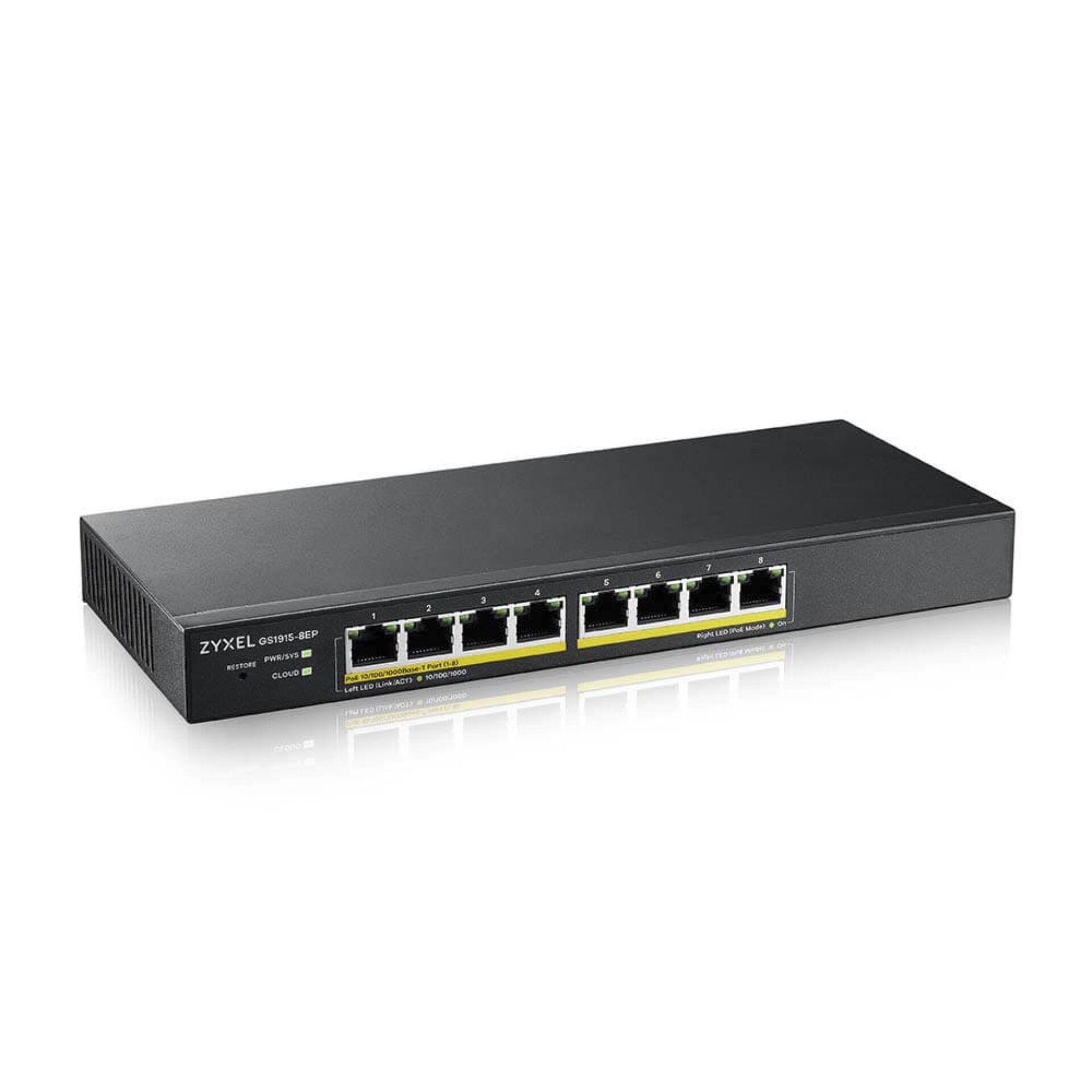 Zyxel GS1915-8EP 8-port Smart Switch, NebulaFlex