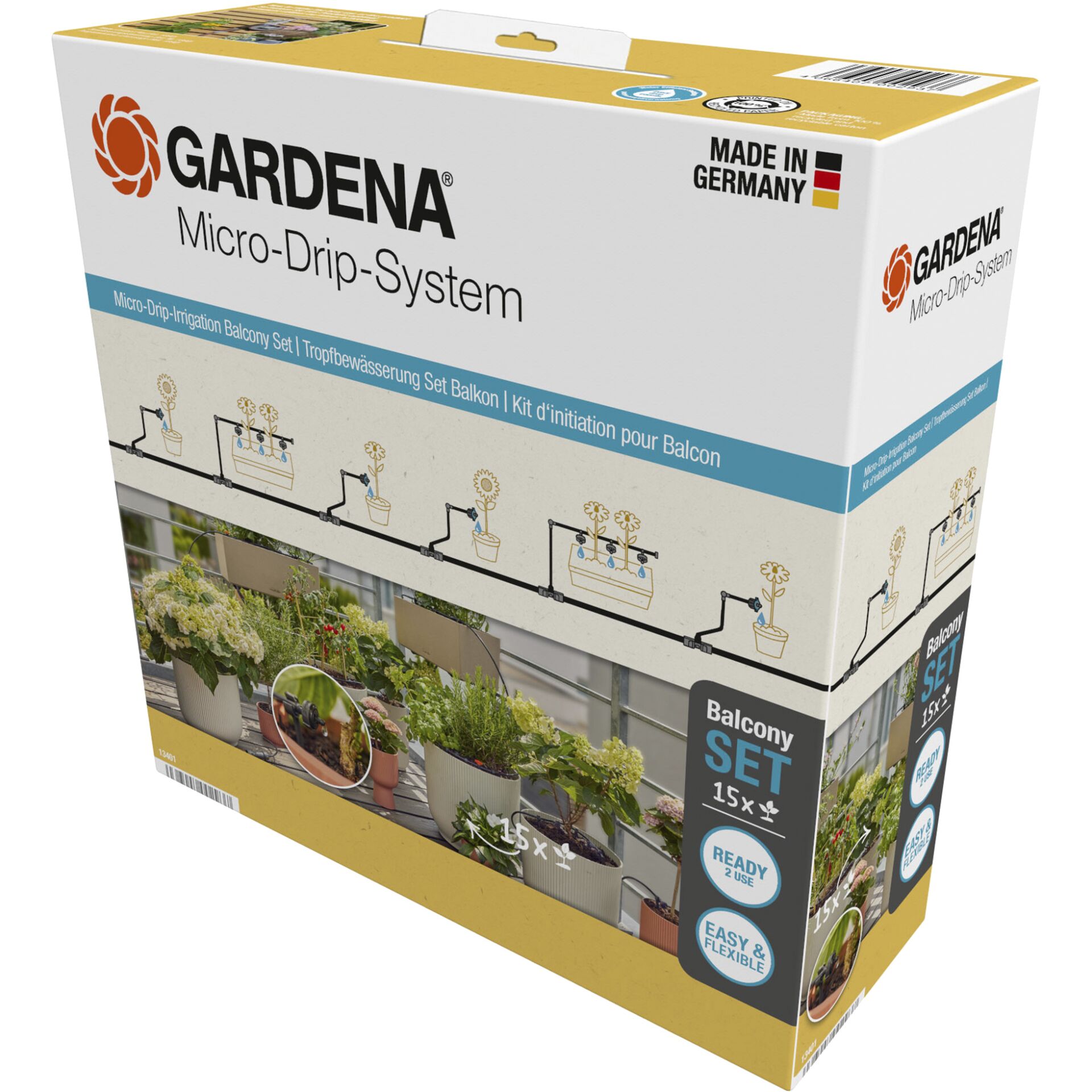 Gardena Micro-Drip-System kit balcone (15 piante)
