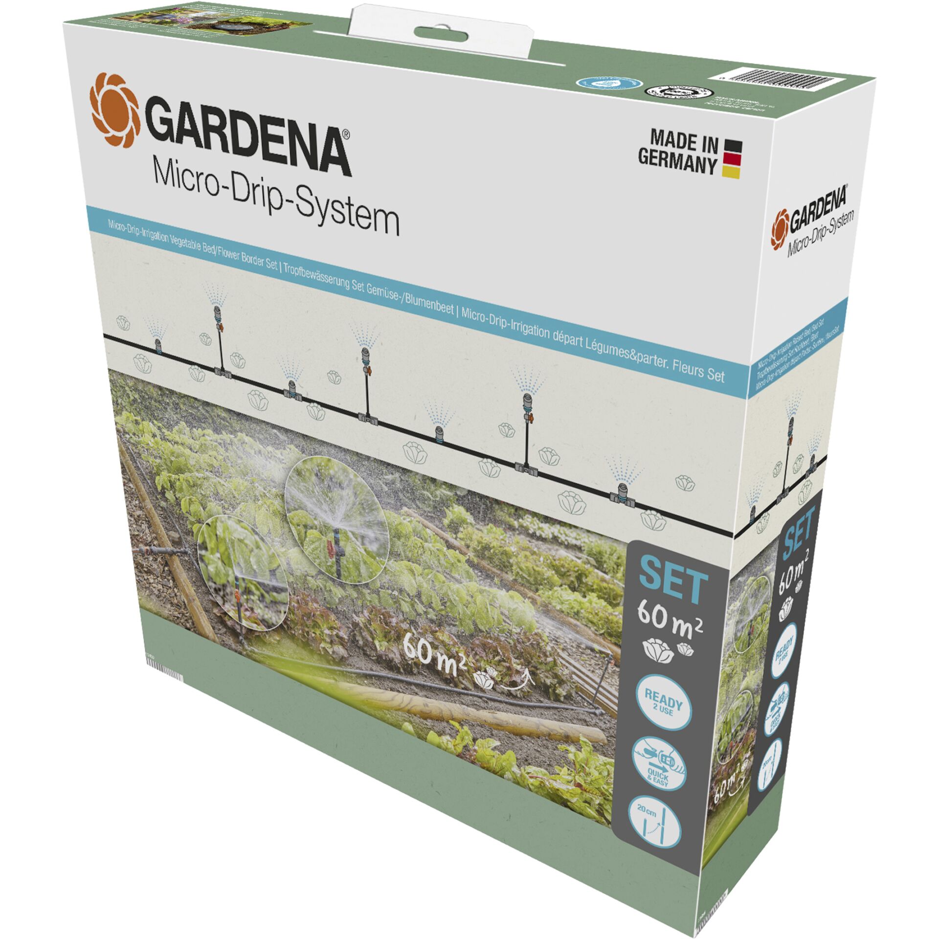 Gardena Micro-Drip-System kit aiuola verdure/fiori 60qm