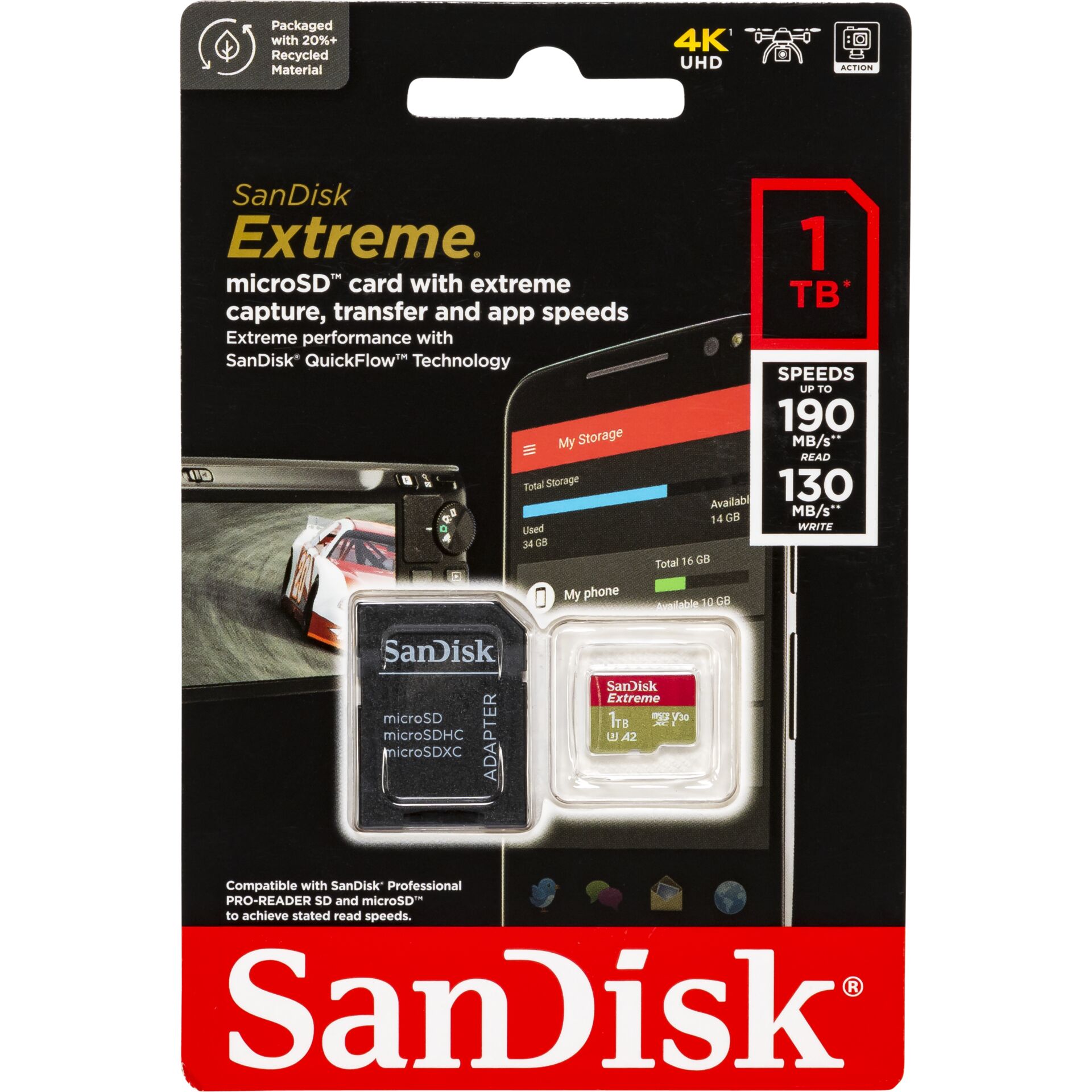 SanDisk microSDXC            1TB Extreme A2 C10 V30 UHS-I U3