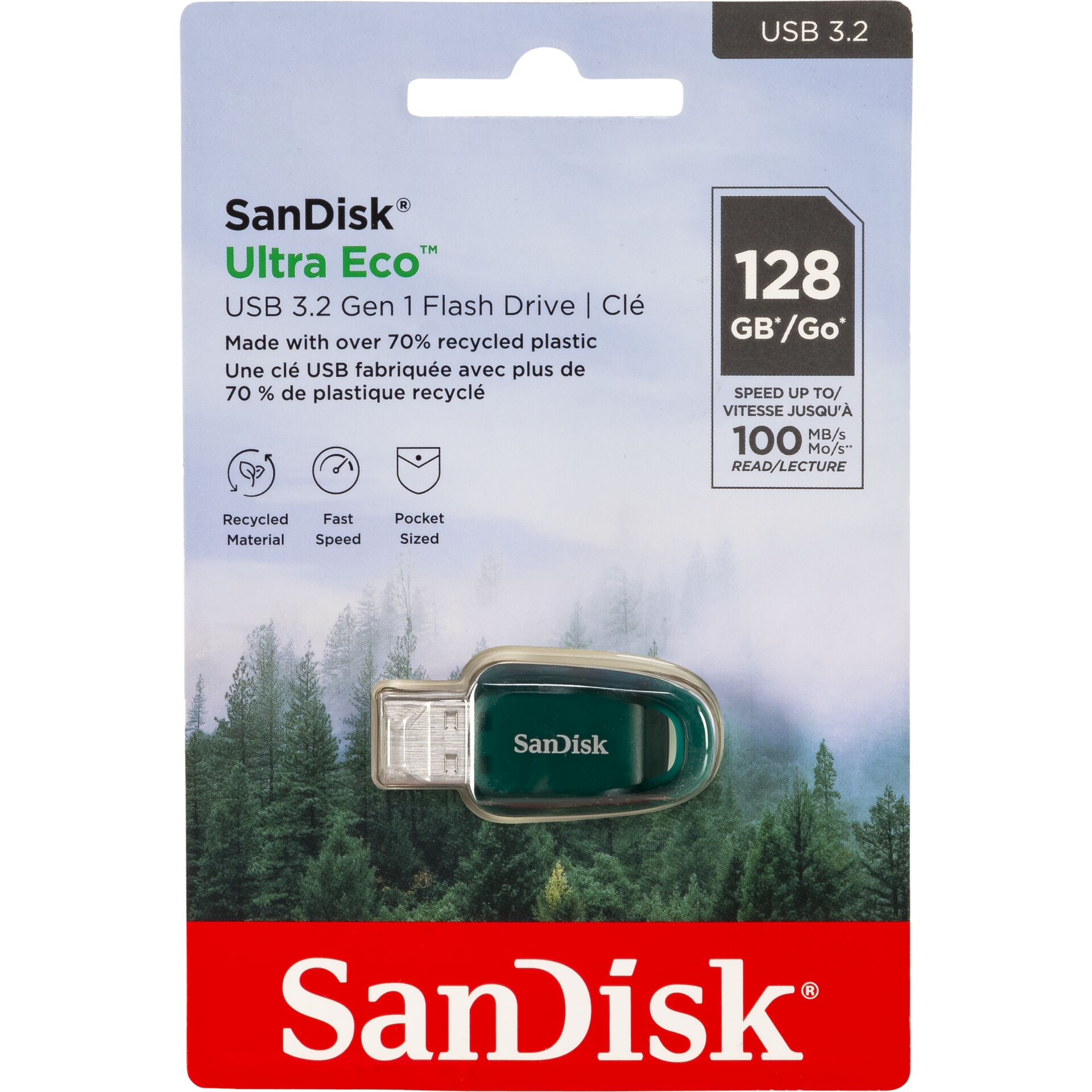 SanDisk Ultra Eco Drive    128GB USB 3.2 100MB/s  SDCZ96-128