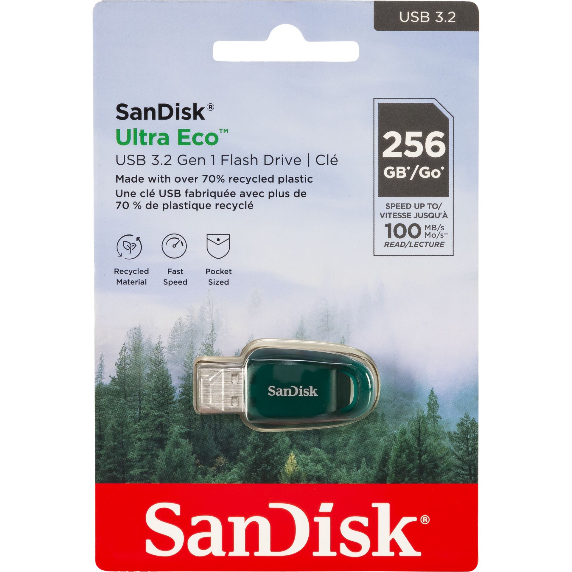 SanDisk Ultra Eco Drive    256GB USB 3.2 100MB/s  SDCZ96-256