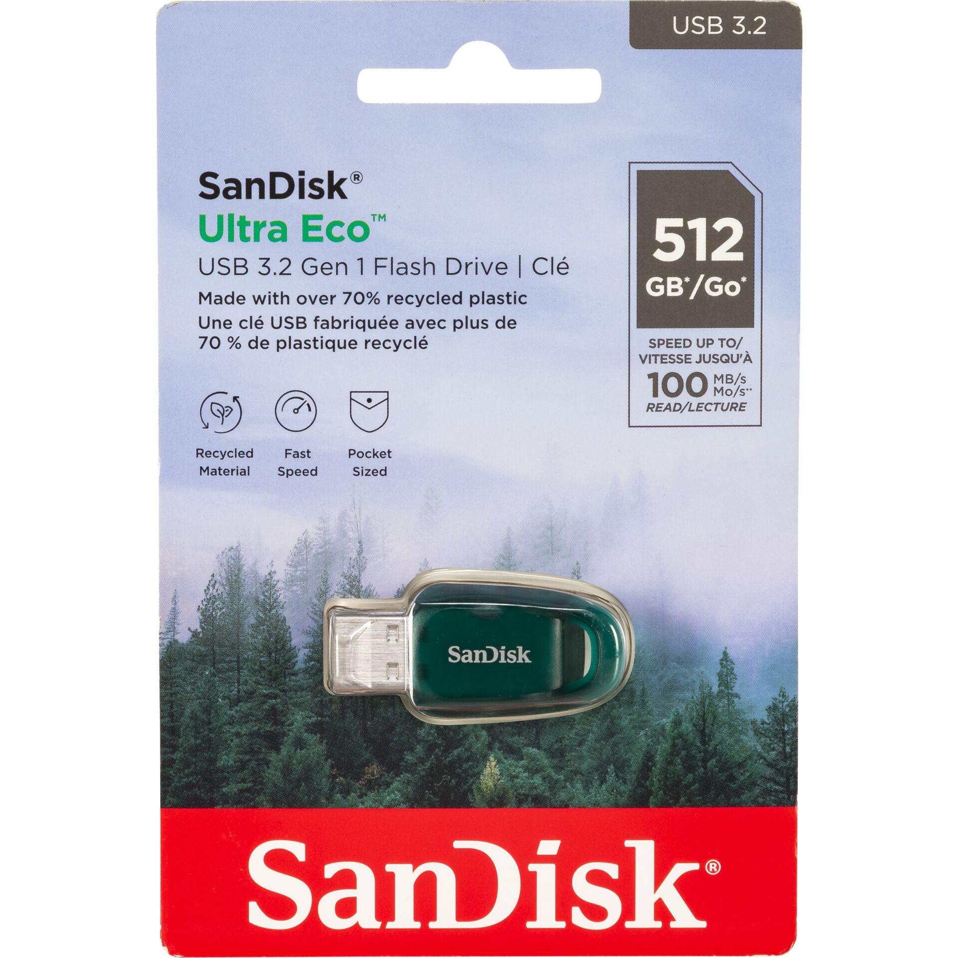 SanDisk Ultra Eco Drive    512GB USB 3.2 100MB/s  SDCZ96-512