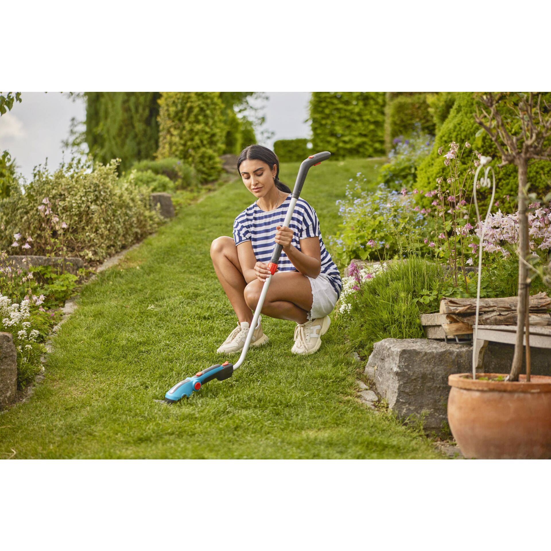 Gardena kit cesoie erba a batt. ComfortCut Li