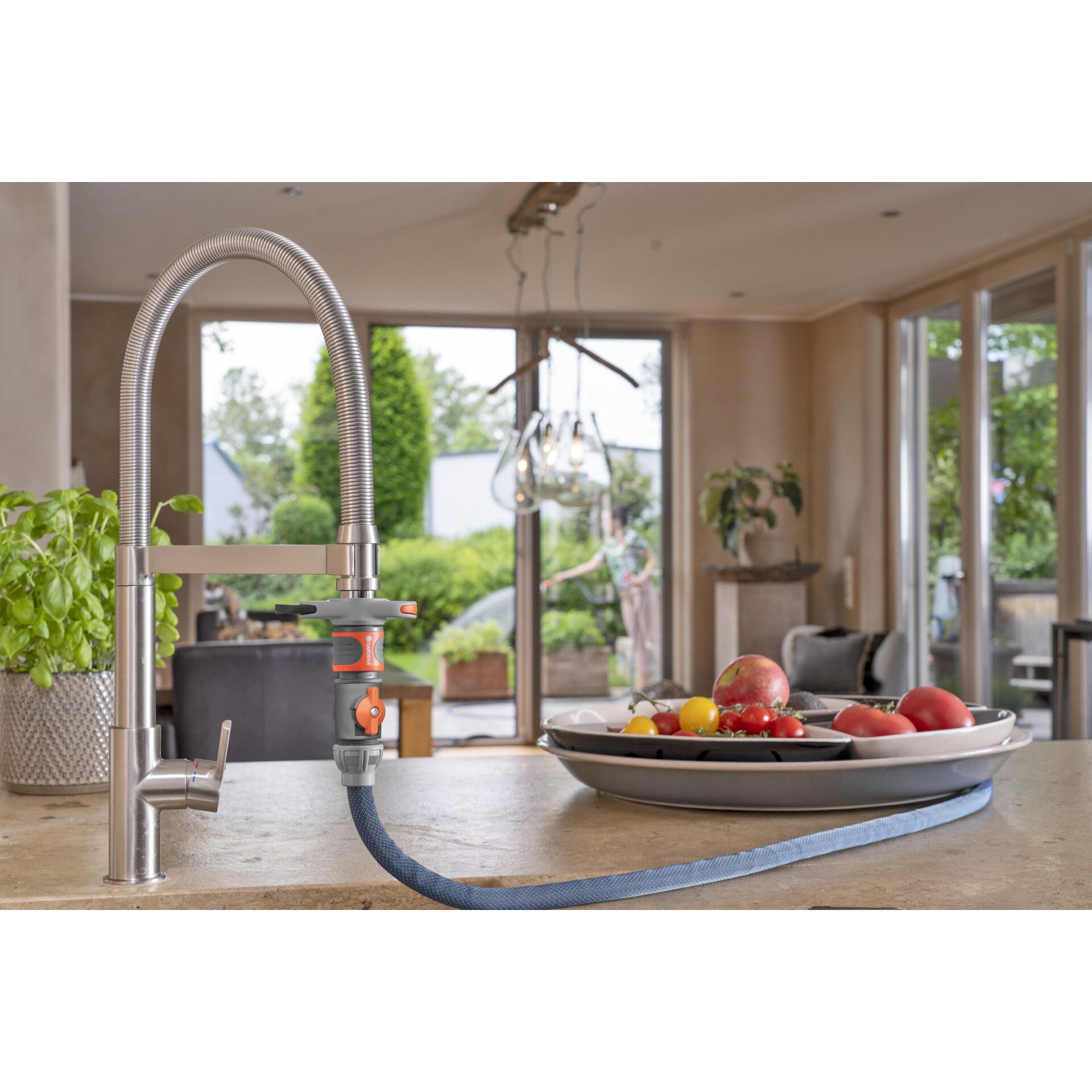 Gardena tubo in tessuto Liano Xtreme 1/2  , 10 m kit + adatt