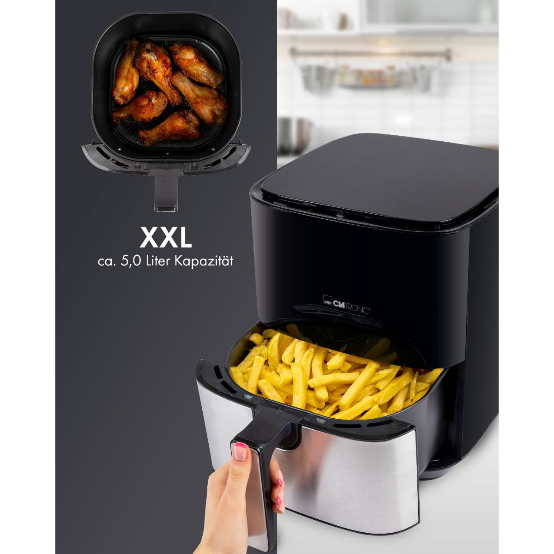 Clatronic FR 3782 H inox friggitrice ad aria calda