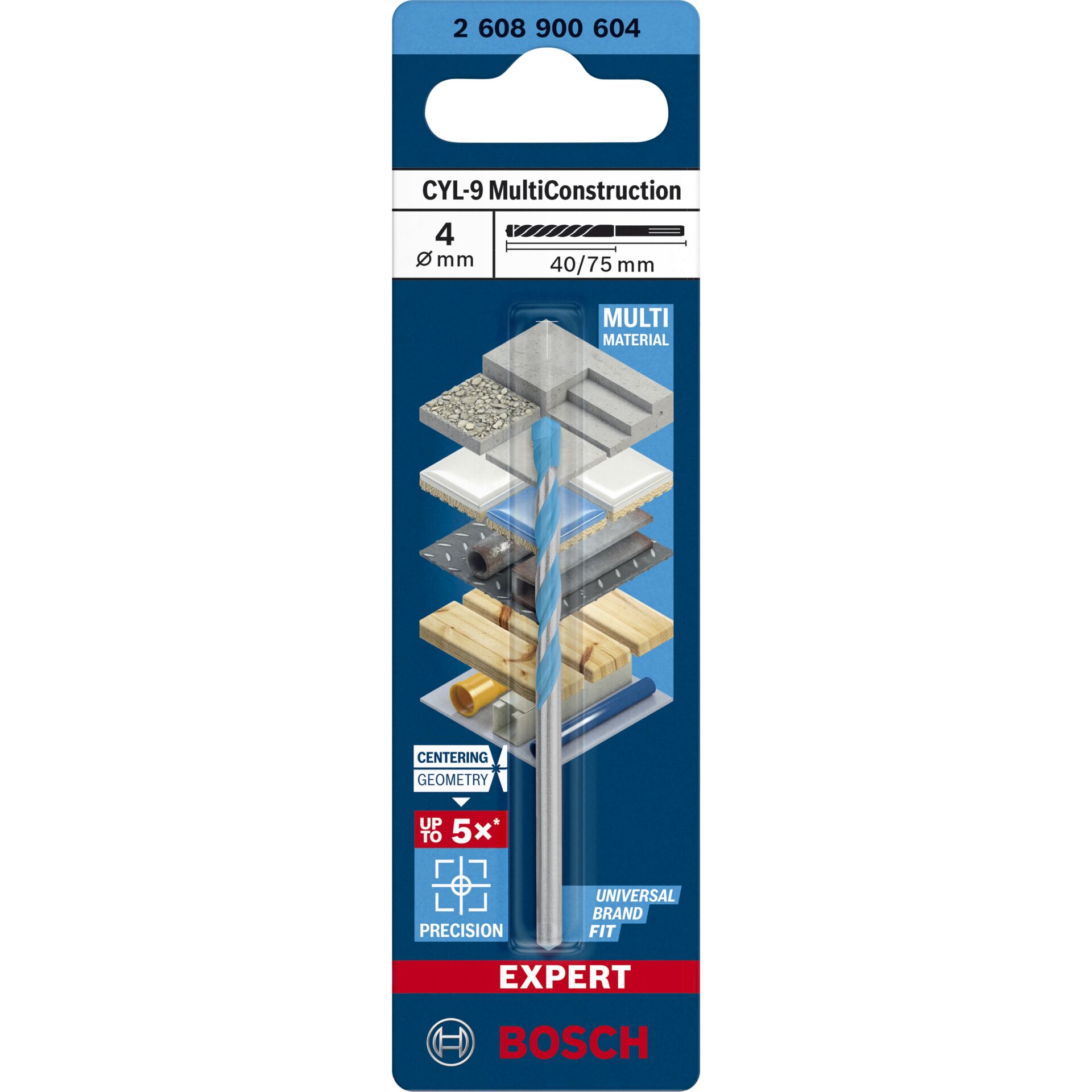 Bosch  CYL-9 MC punta trapano 4x40x75mm  EXPERT